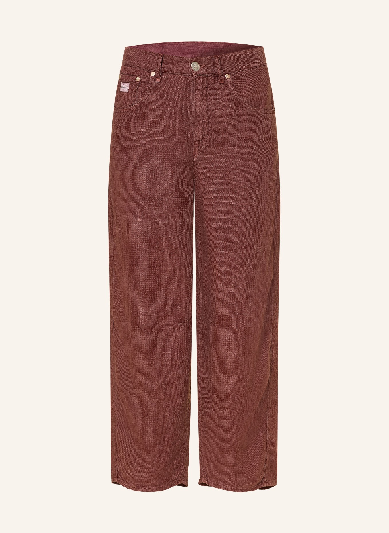 Herrlicher 7/8 kalhoty BARROW s kapsami: TMAVĚ ČERVENÁ