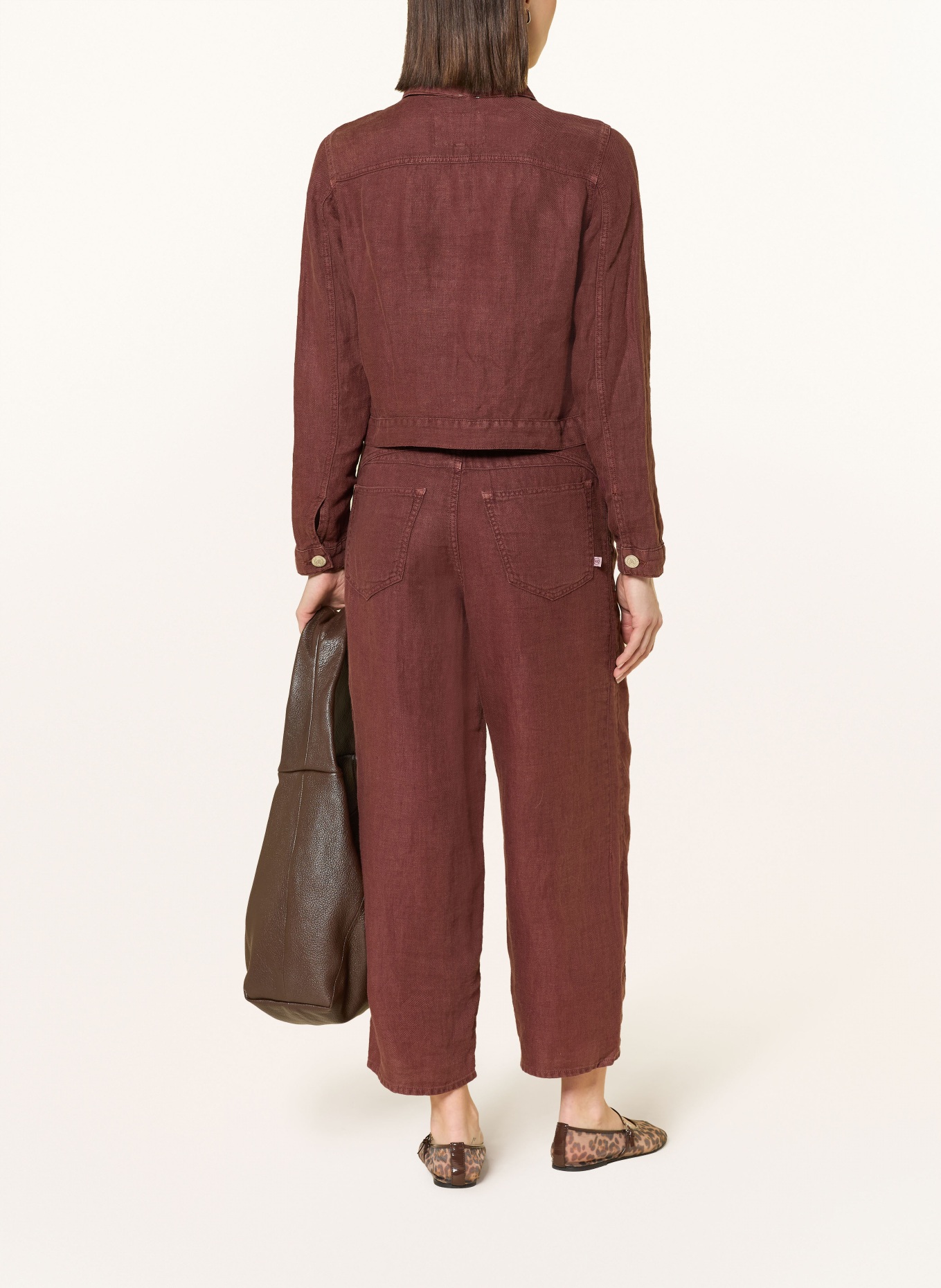 Herrlicher 7/8 kalhoty BARROW s kapsami: TMAVĚ ČERVENÁ