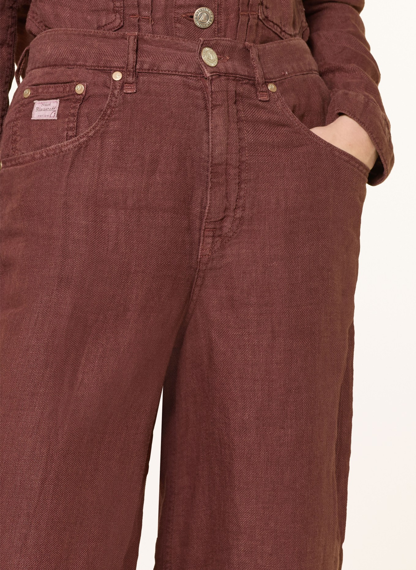 Herrlicher 7/8 kalhoty BARROW s kapsami: TMAVĚ ČERVENÁ