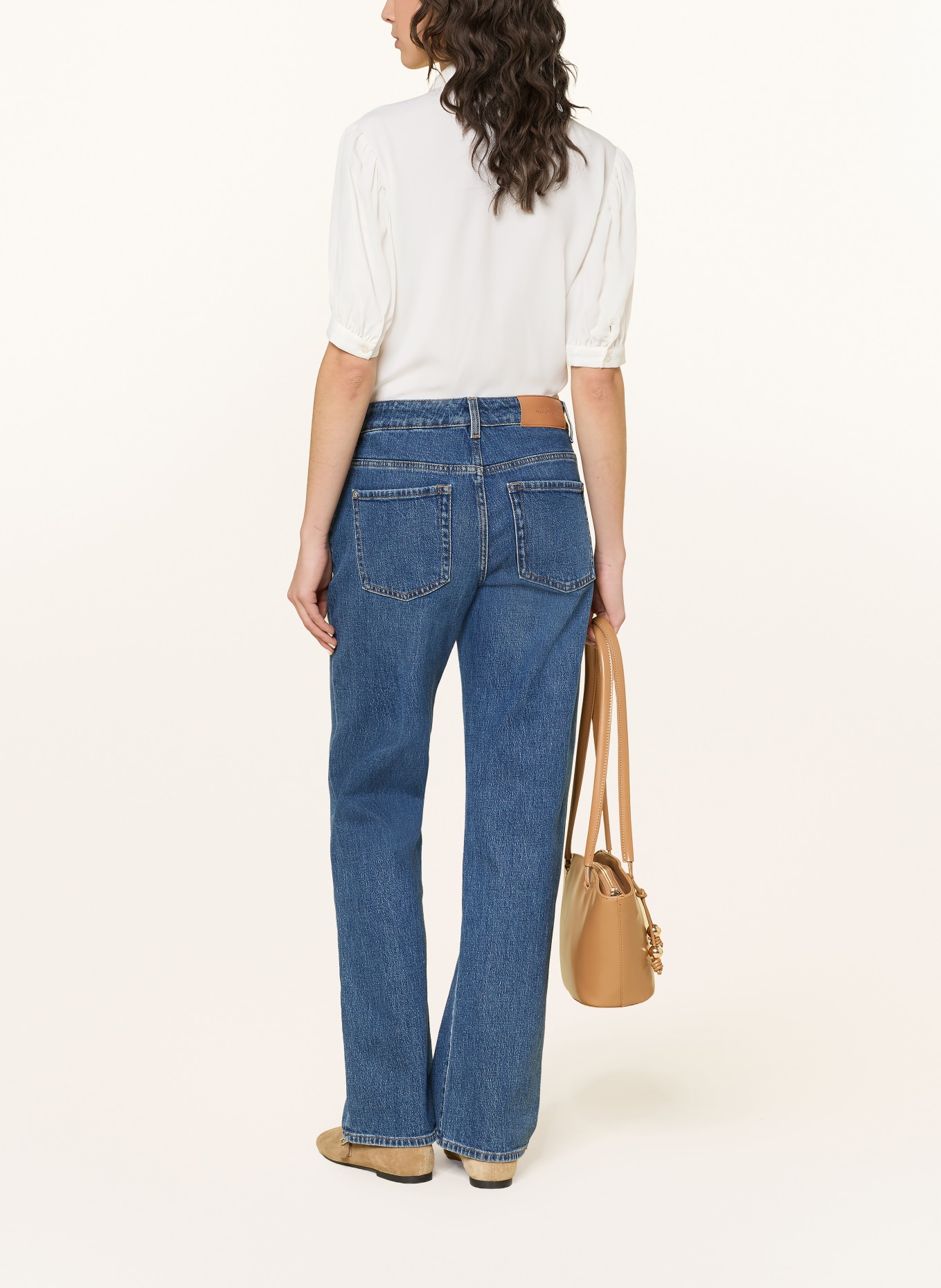 ÉMANOU Hemdbluse SHIRLEY mit Seide und Rüschen: CREME