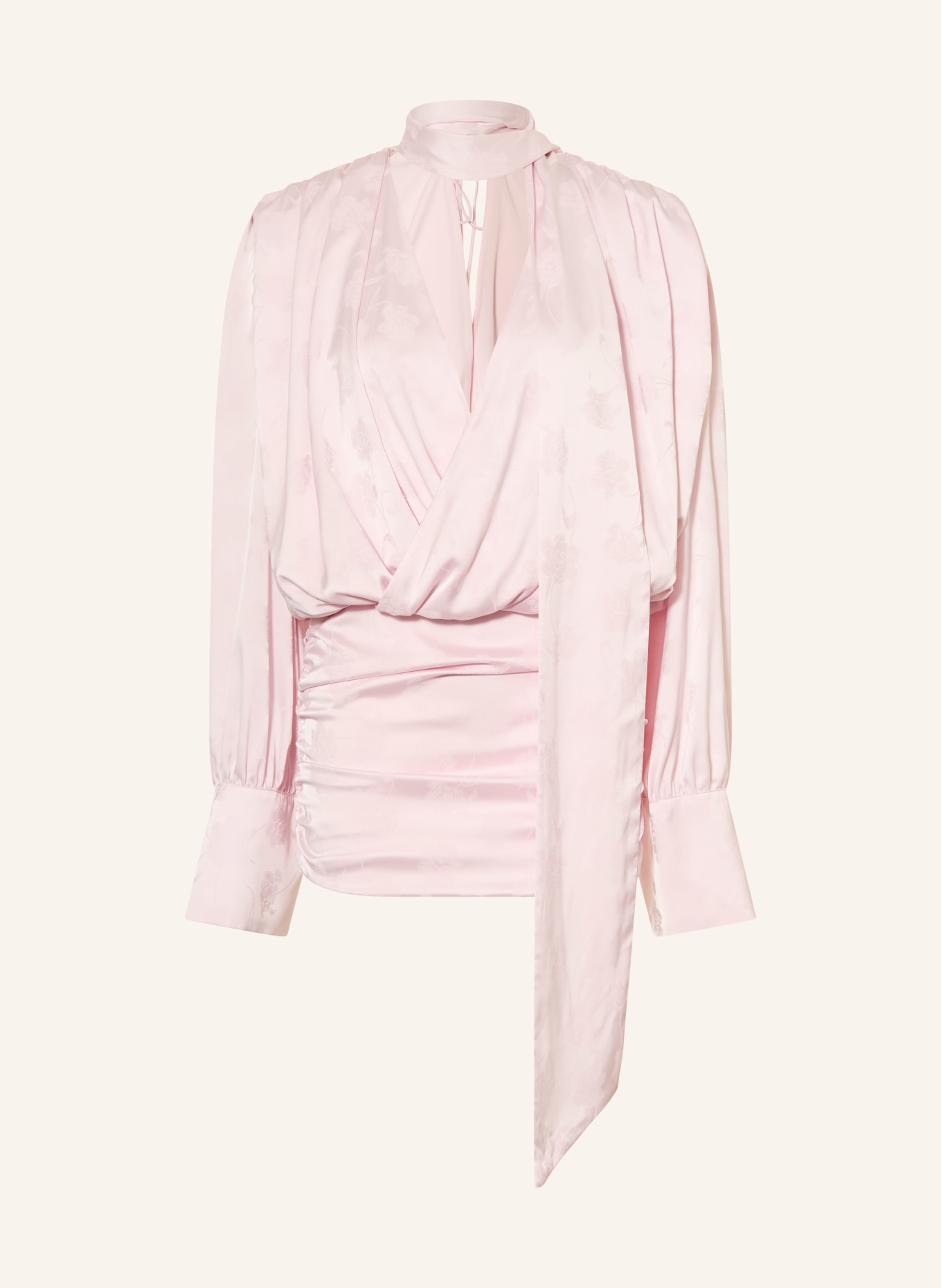 ROTATE Satinkleid mit abnehmbarem Schal: ROSA