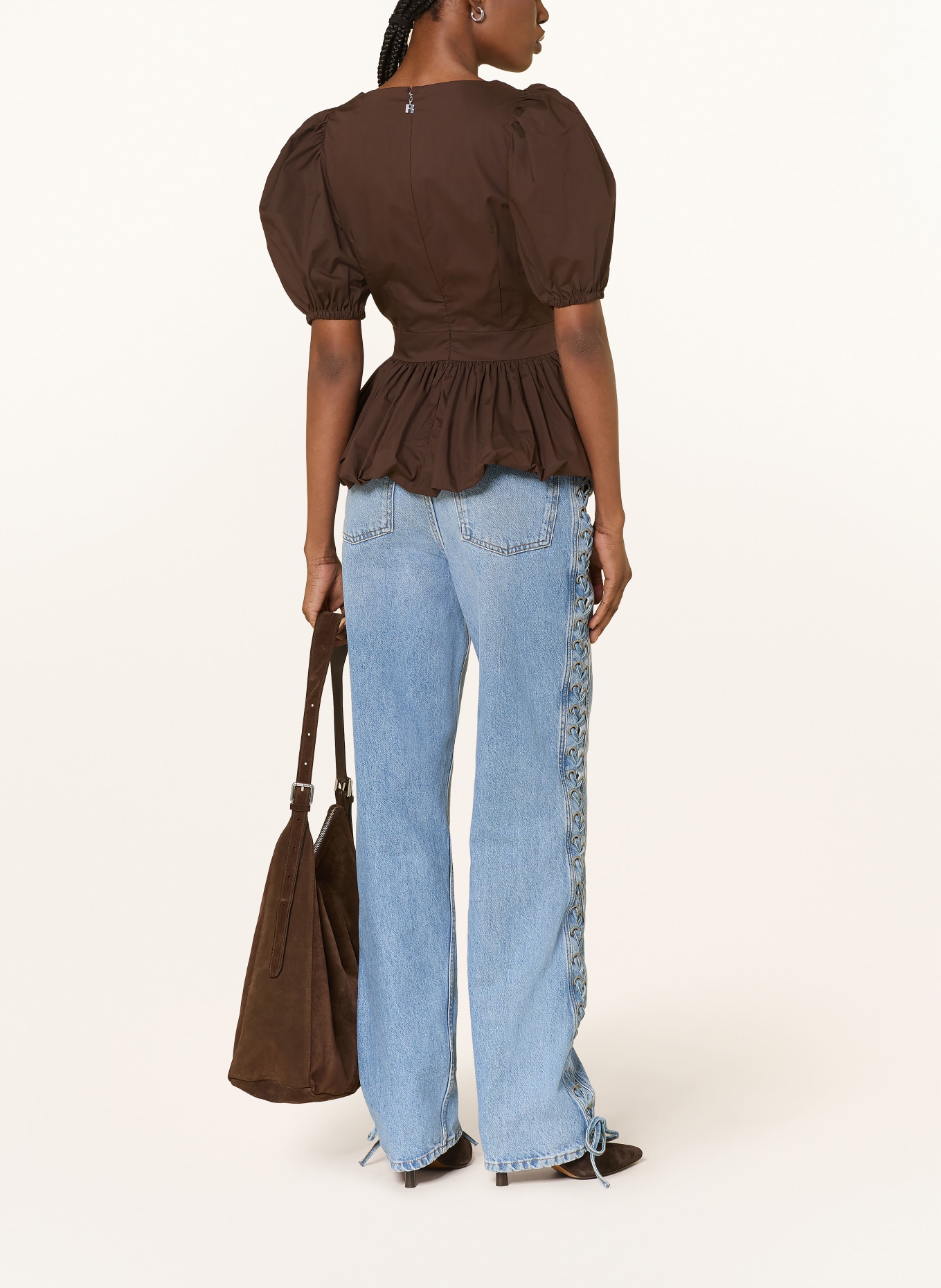 ROTATE Blusenshirt: BRAUN