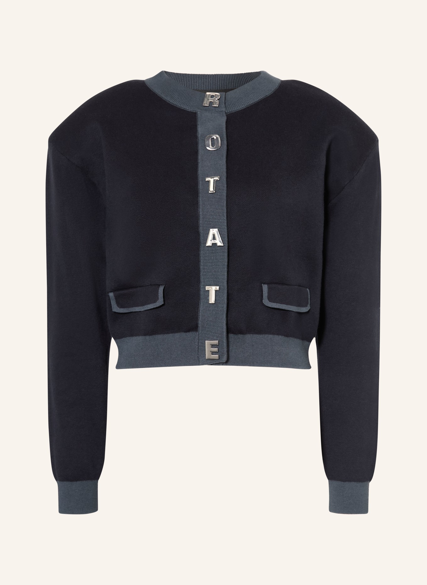 ROTATE Strickjacke: DUNKELBLAU / BLAU