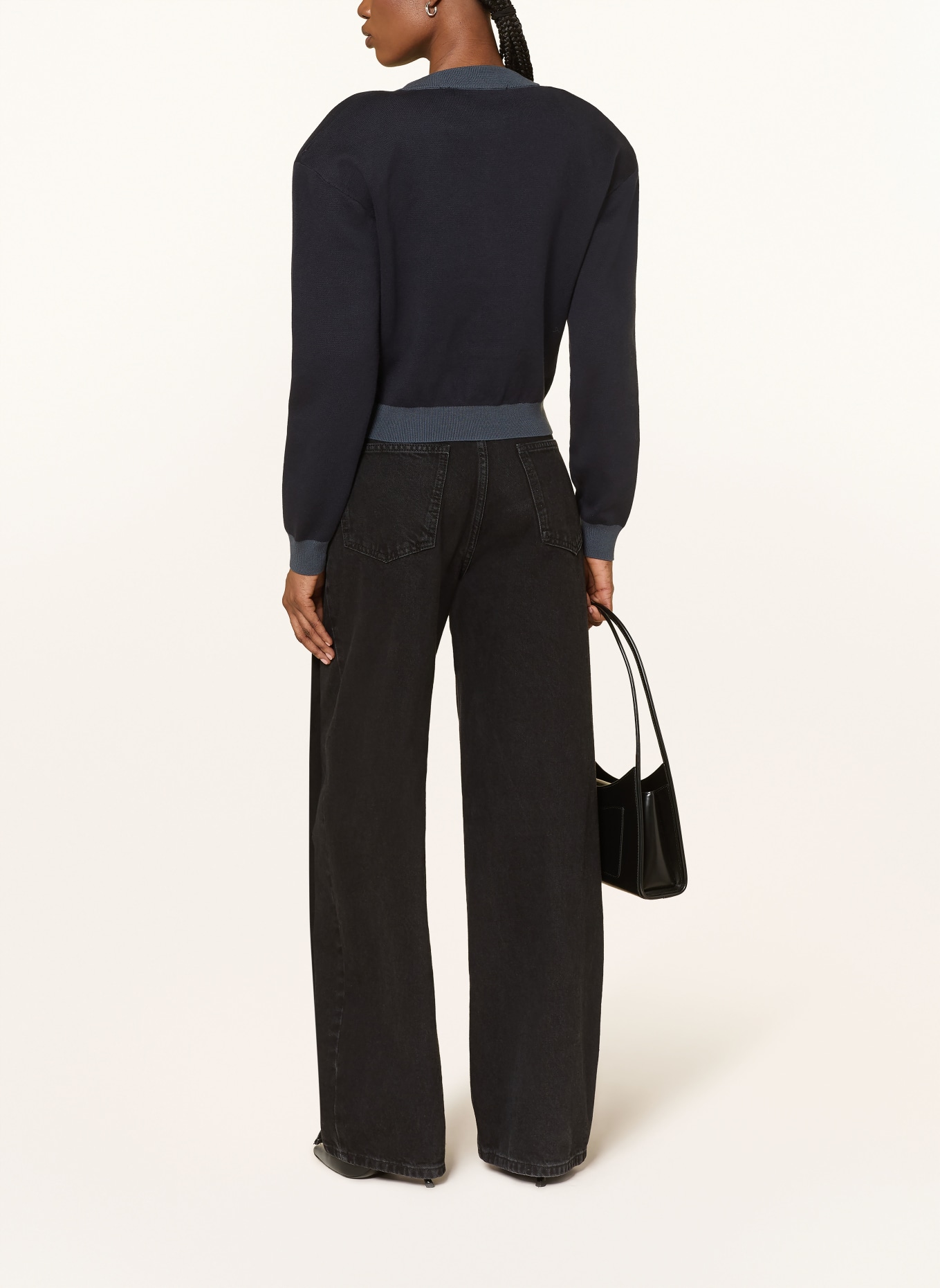 ROTATE Strickjacke: DUNKELBLAU / BLAU