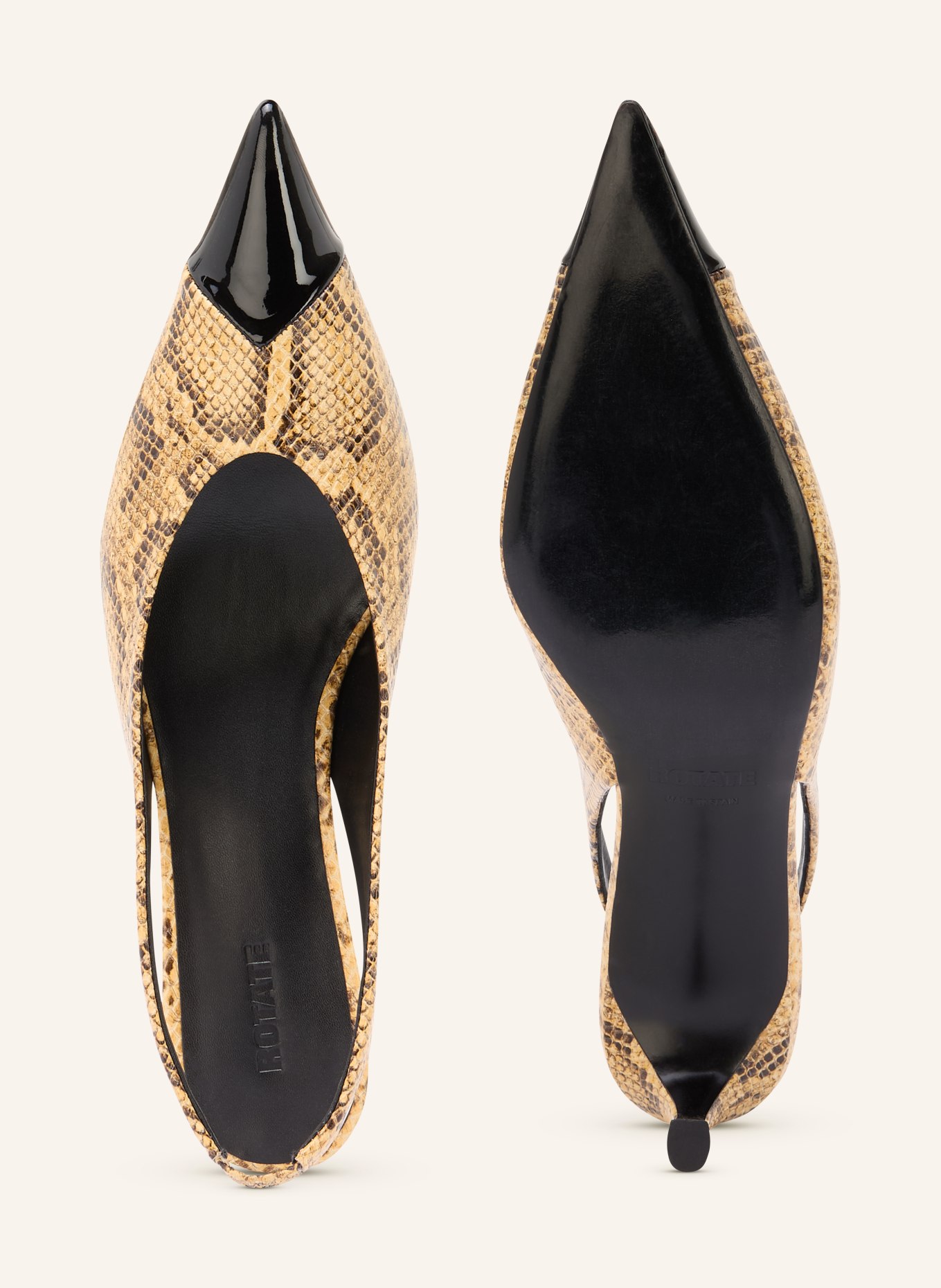 ROTATE Slingpumps: CAMEL / SCHWARZ