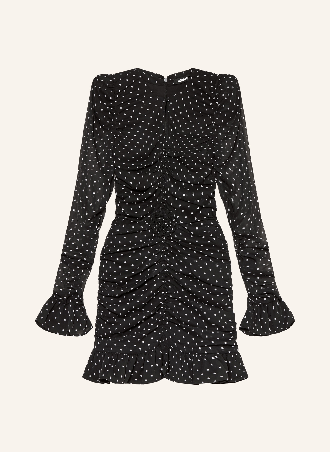 ROTATE Kleid: SCHWARZ / WEISS