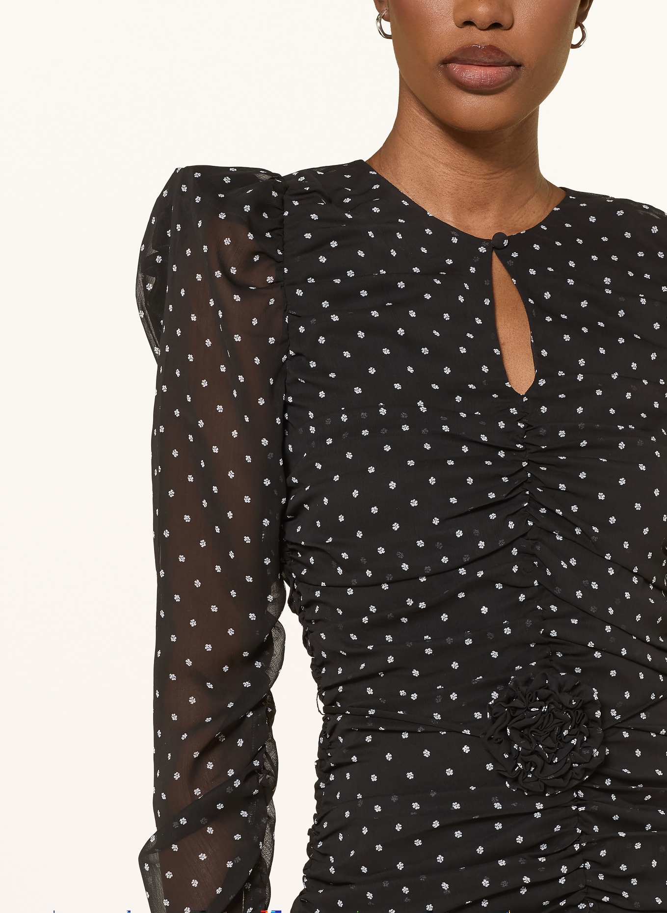 ROTATE Kleid: SCHWARZ / WEISS