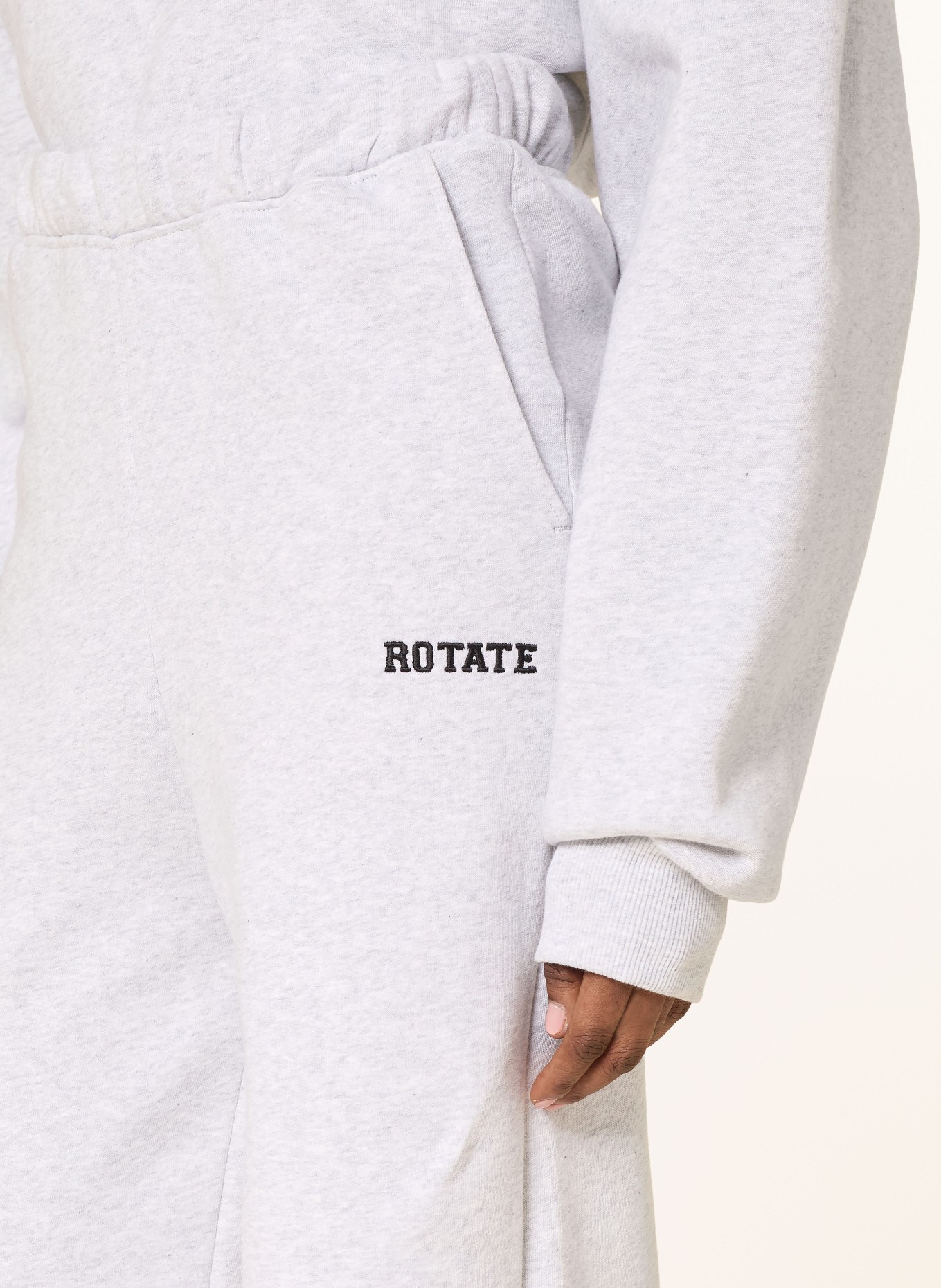 ROTATE Sweatpants: HELLGRAU / WEISS
