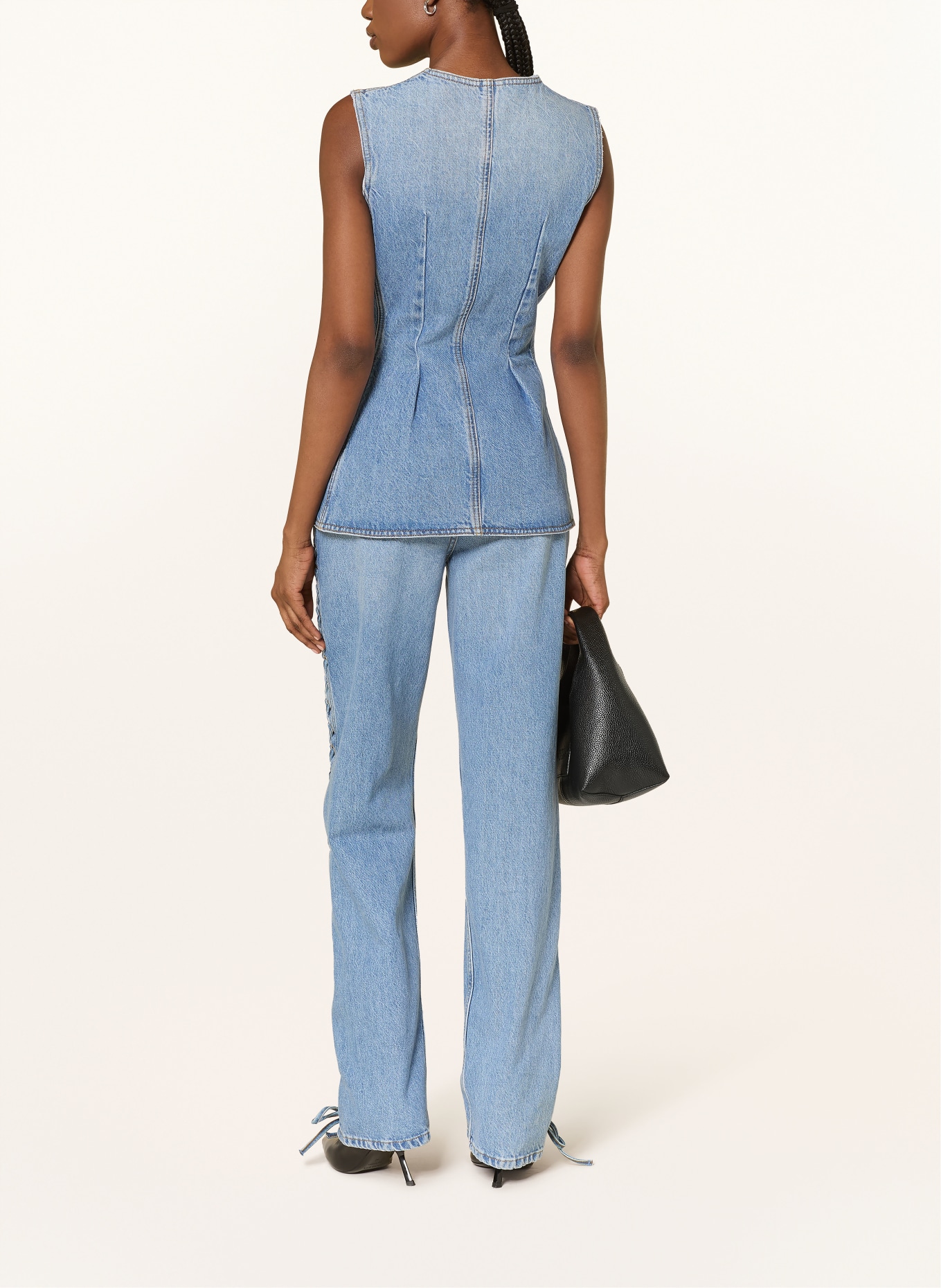 ROTATE denim shirt: BLUE