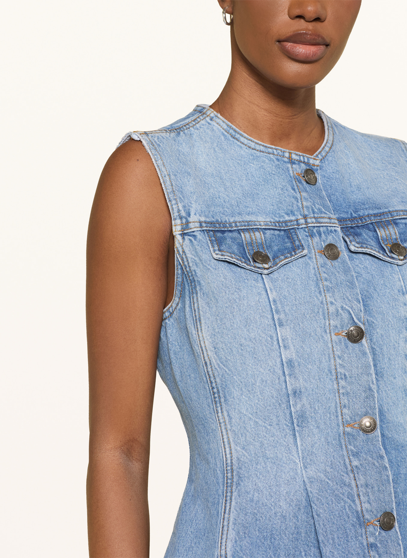 ROTATE denim shirt: BLUE