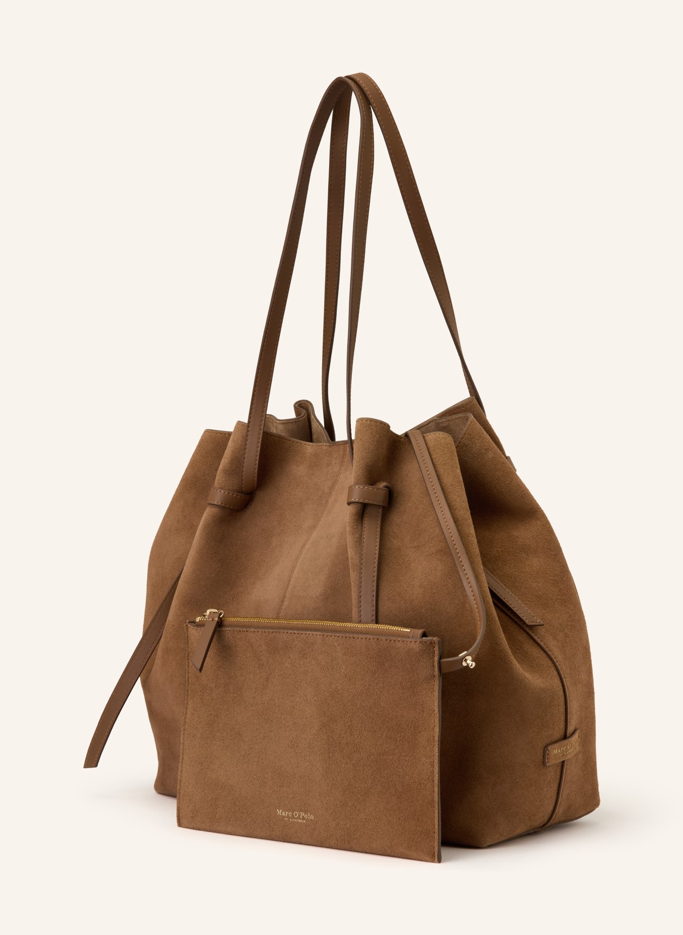 Marc O'Polo Shopper mit Pouch: HELLBRAUN