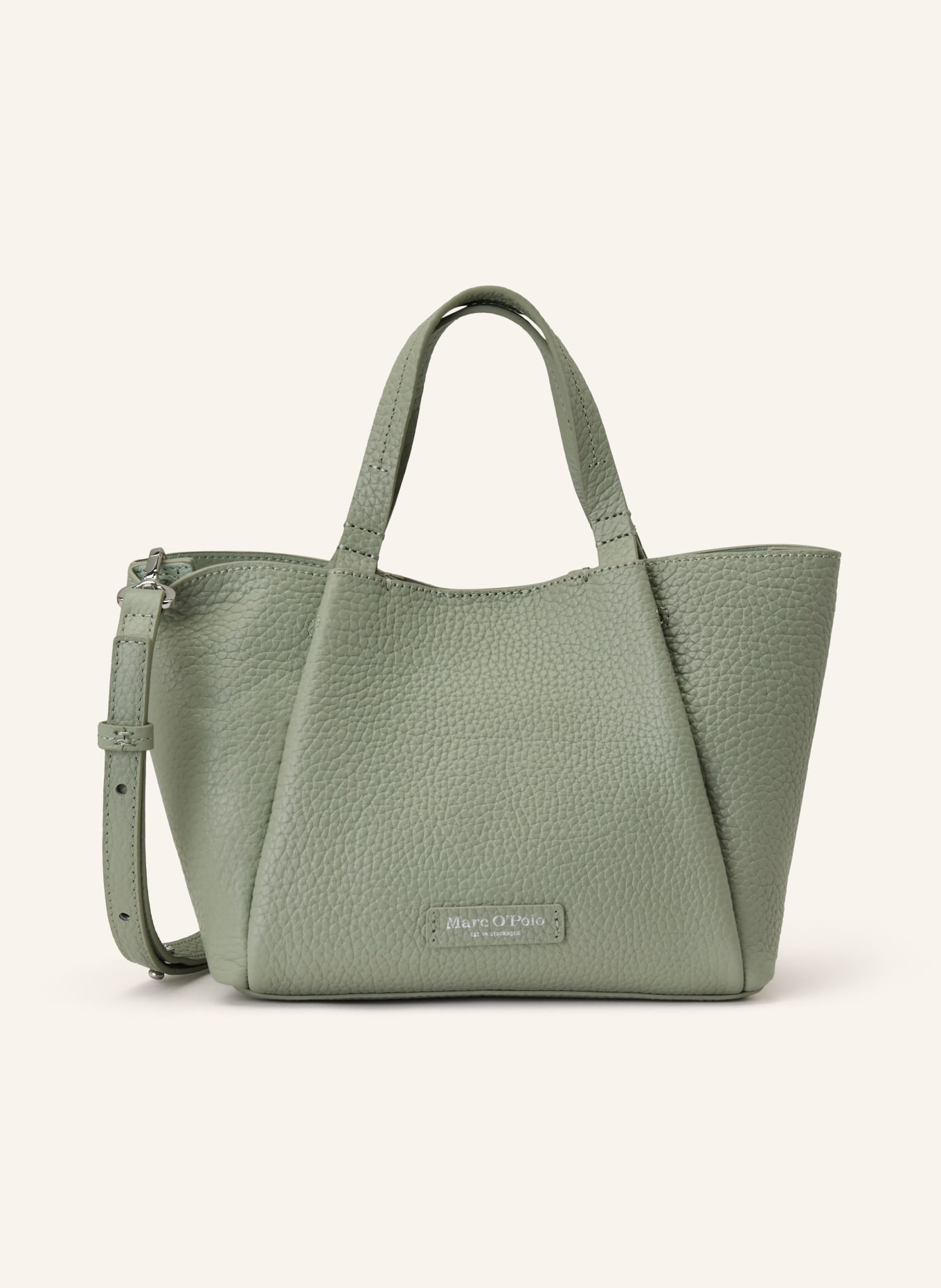 Marc O'Polo Handtasche MEDIUM: HELLGRÜN / SILBER