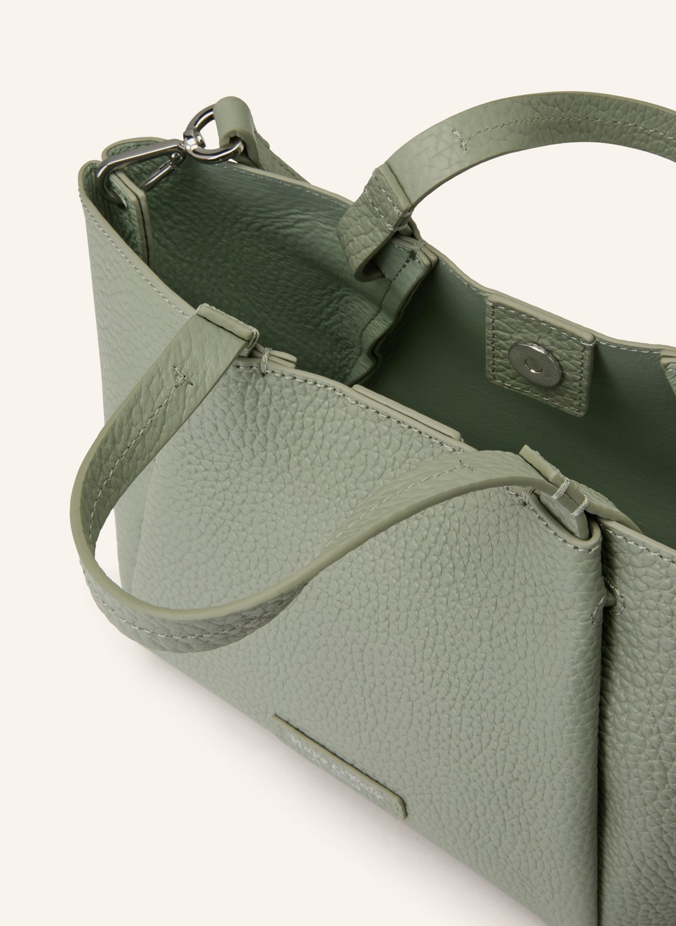 Marc O'Polo Handtasche MEDIUM: HELLGRÜN / SILBER