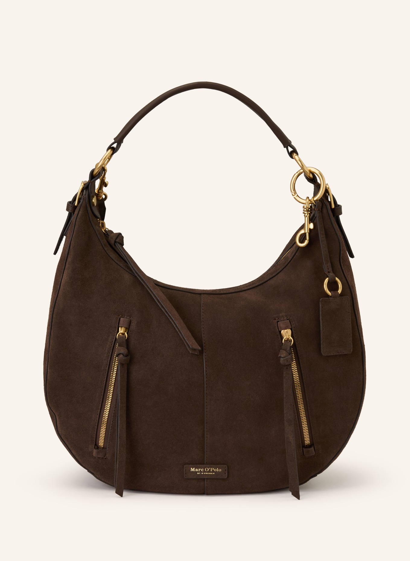 Marc O'Polo Beuteltasche: DUNKELBRAUN / GOLD