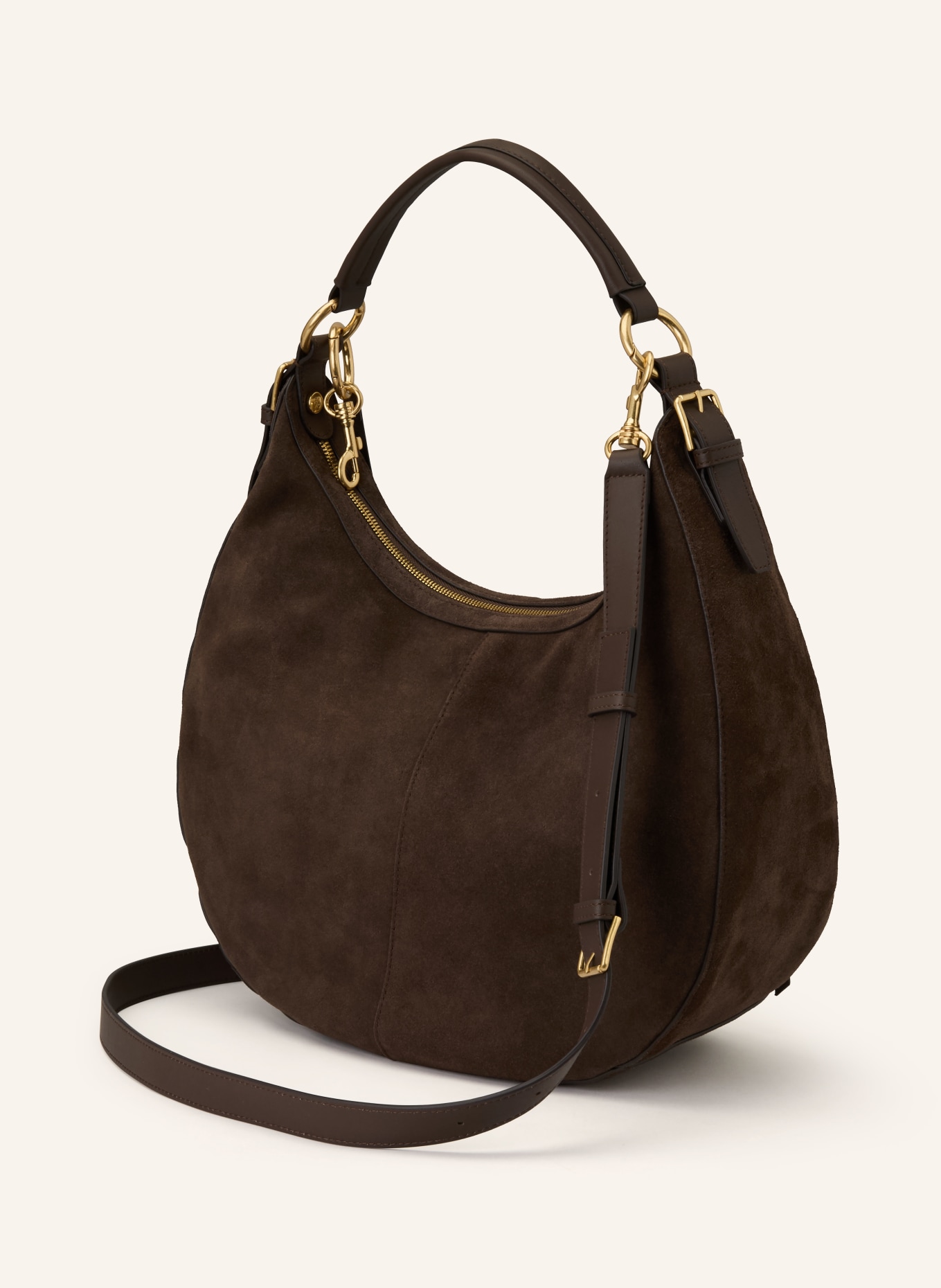 Marc O'Polo Beuteltasche: DUNKELBRAUN / GOLD