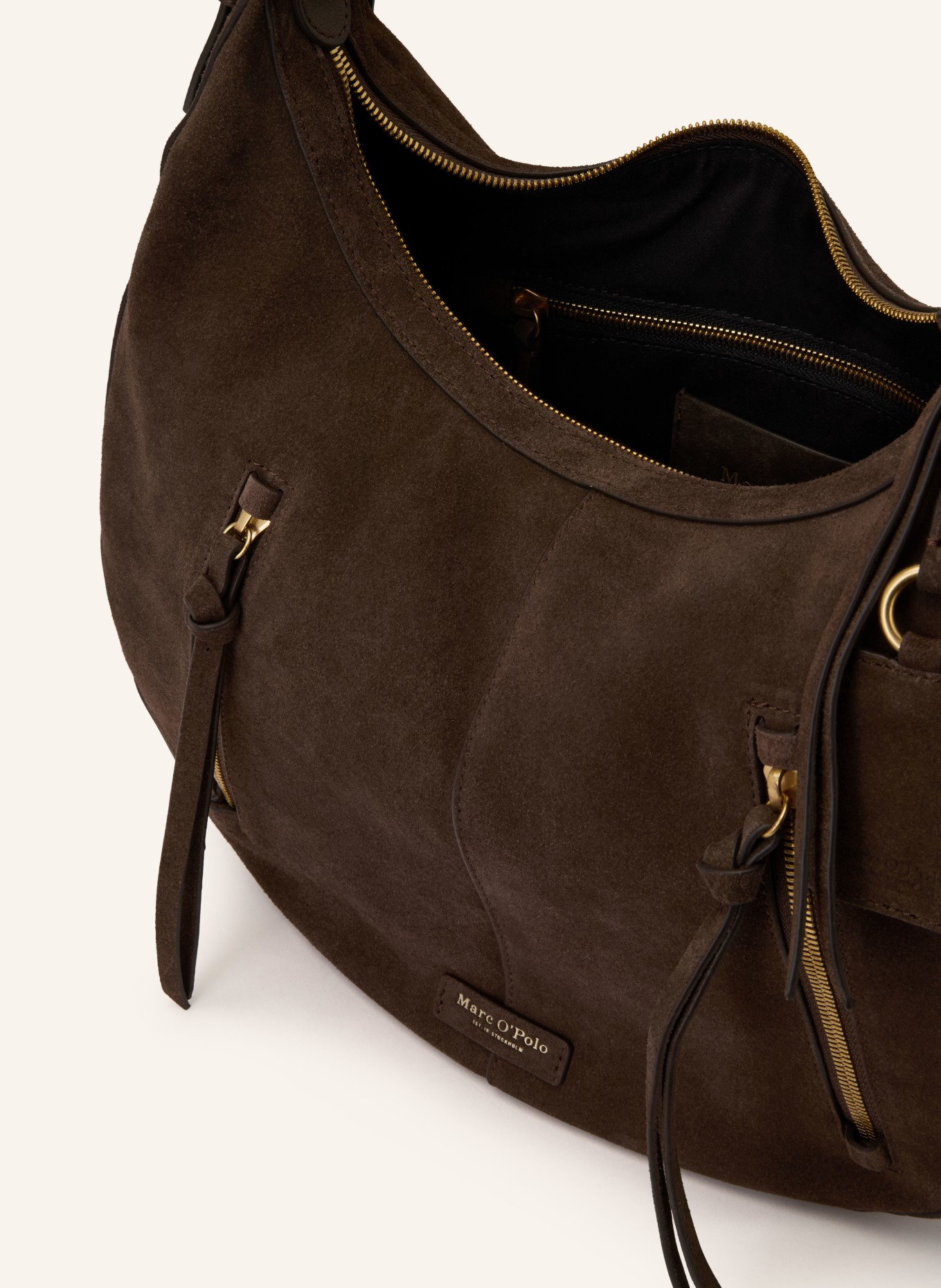 Marc O'Polo Beuteltasche: DUNKELBRAUN / GOLD