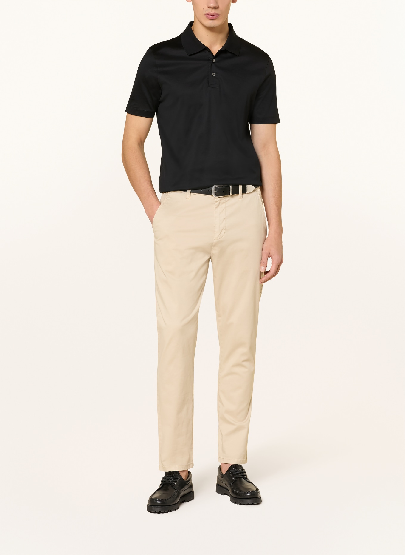 PAUL Jersey-Poloshirt: SCHWARZ