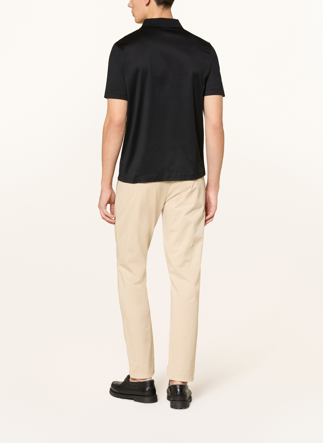 PAUL Jersey-Poloshirt: SCHWARZ