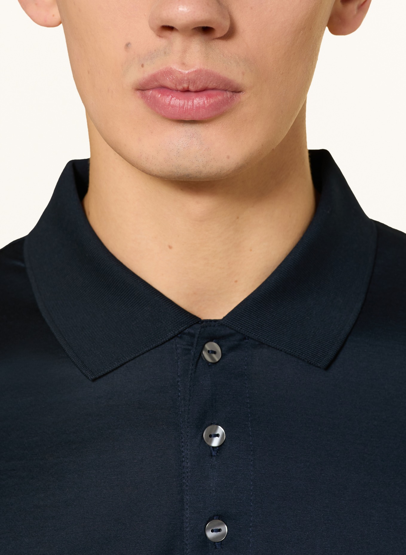 PAUL Jersey-Poloshirt: DUNKELBLAU