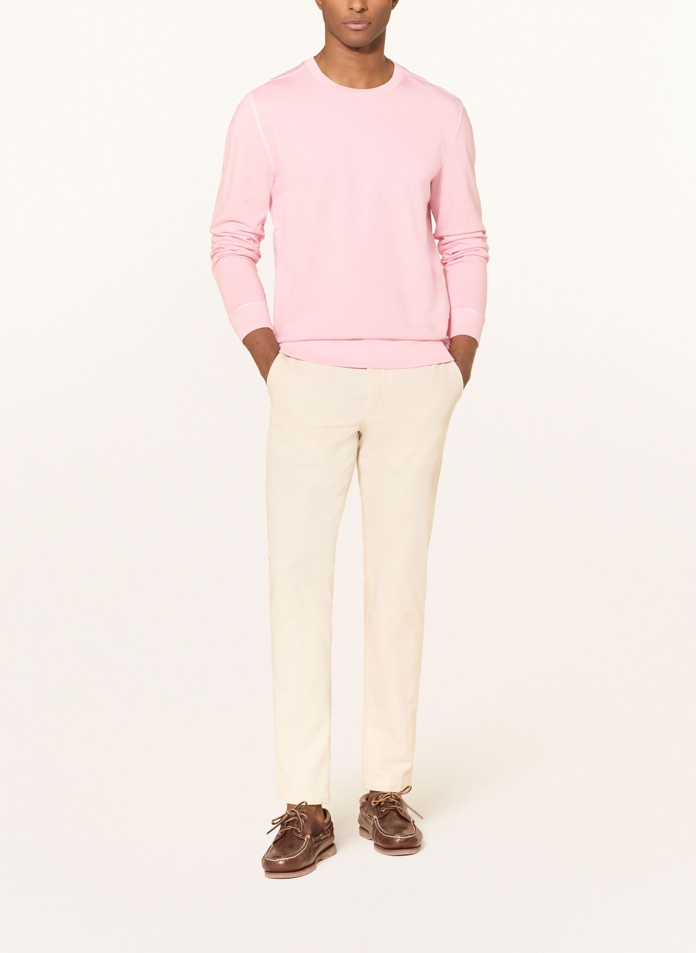 STROKESMAN'S Koszulka polo z pikowanym wzorem: RÓŻOWY