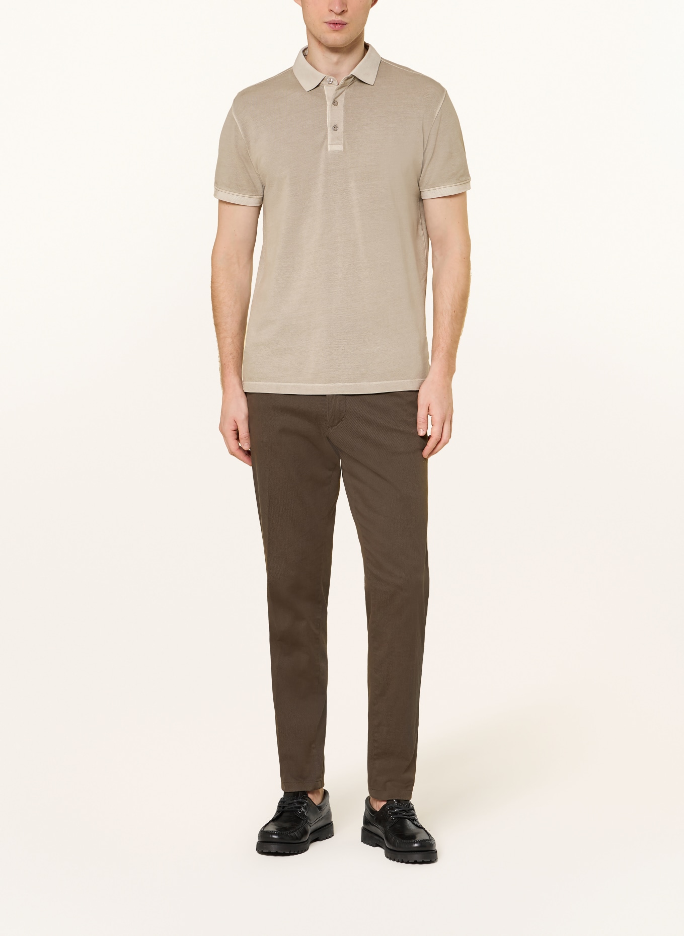 STROKESMAN'S Piqué-Poloshirt: KHAKI