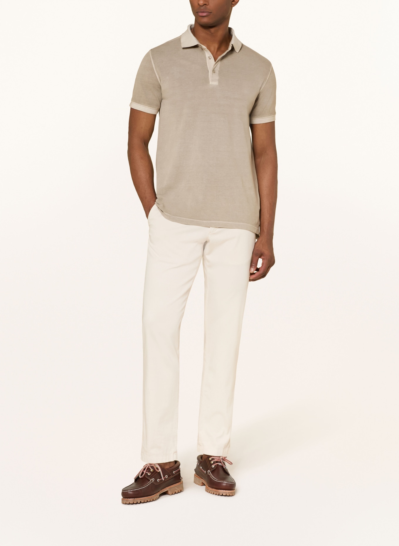 STROKESMAN'S Piqué-Poloshirt: BEIGE