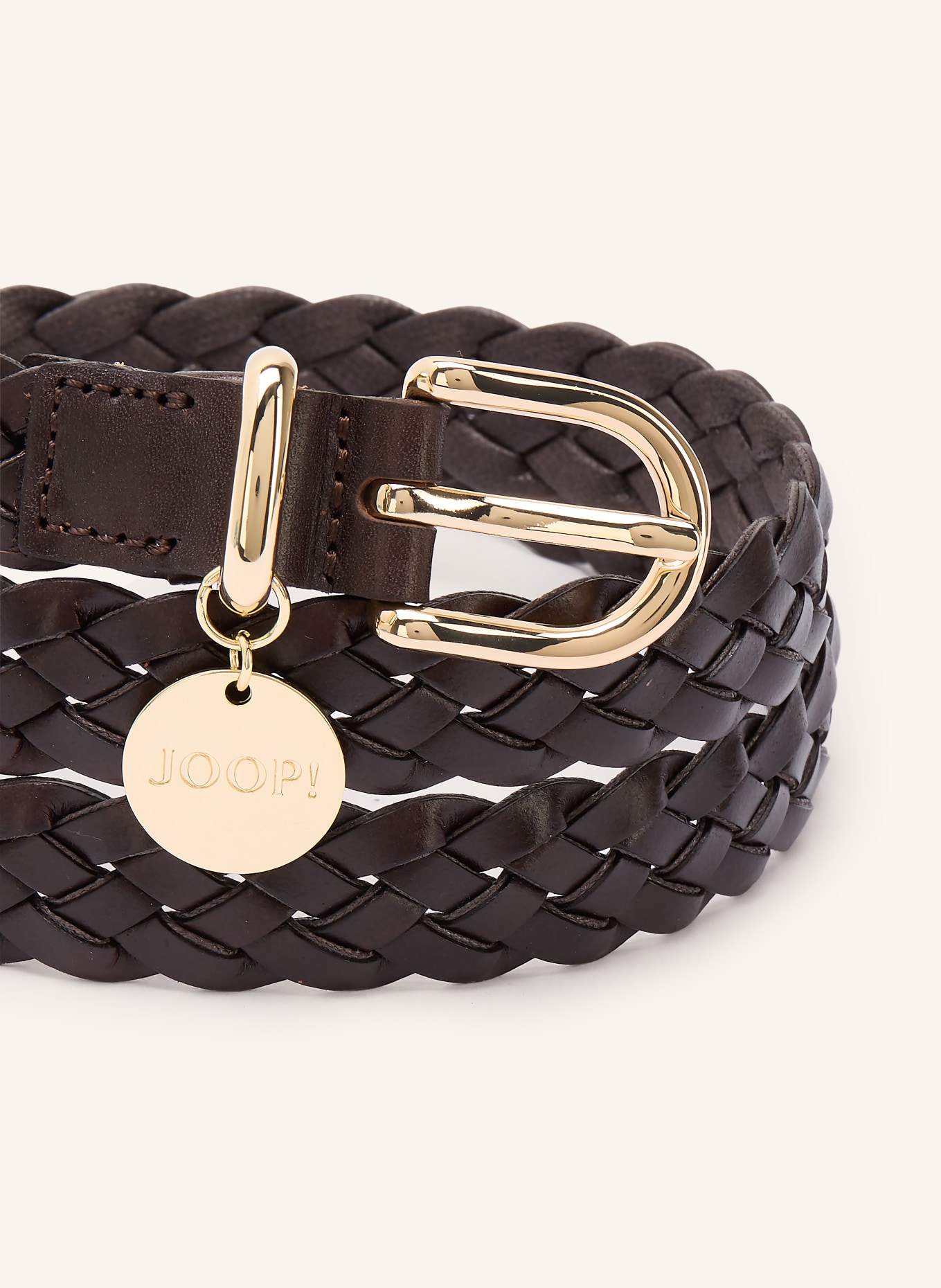 JOOP! Flechtgürtel: DUNKELBRAUN