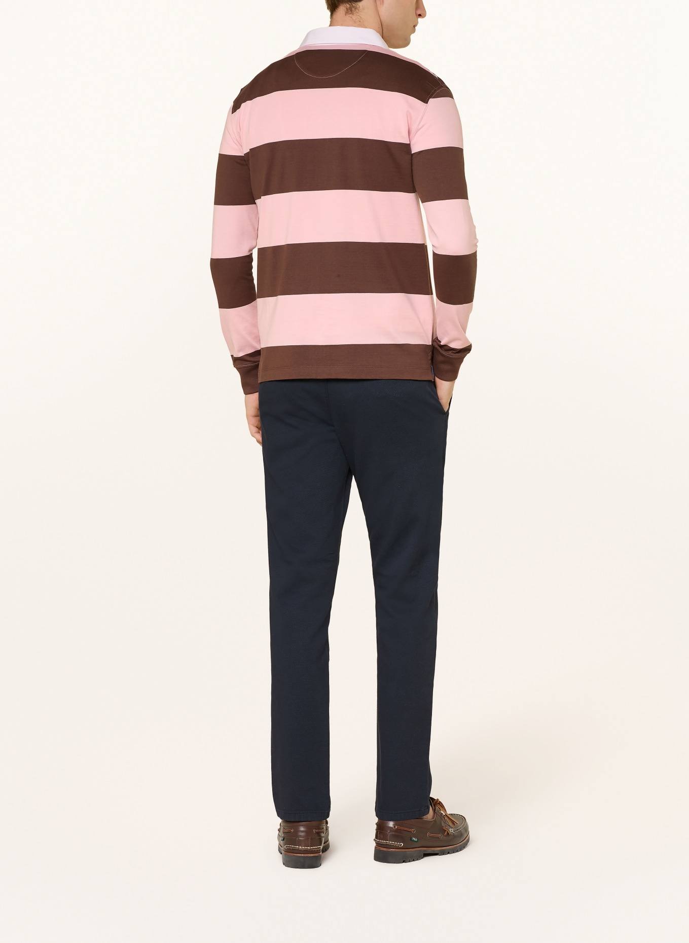 STROKESMAN'S rugbyové tričko: HNĚDÁ / RŮŽOVÁ