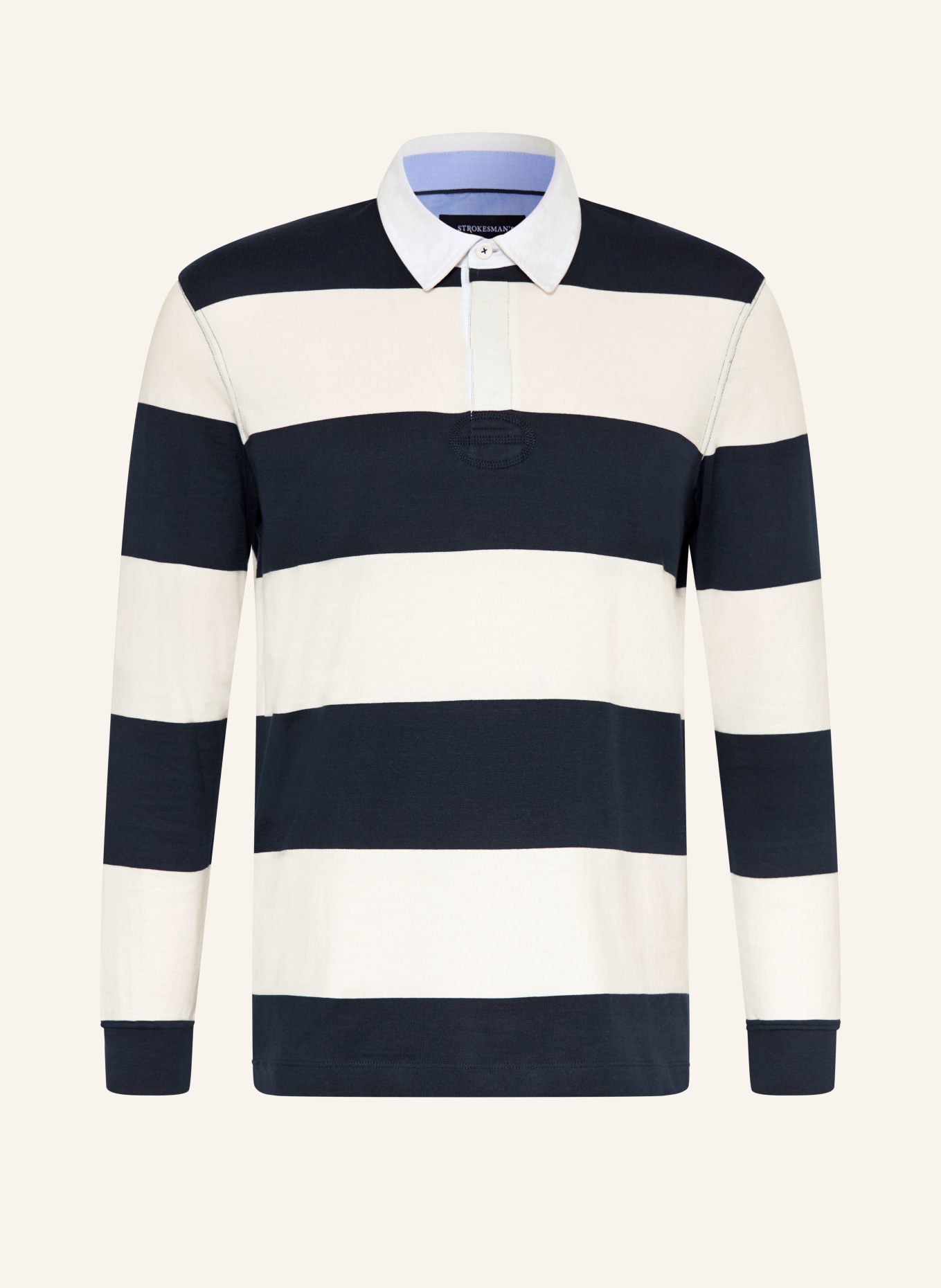 STROKESMAN'S Rugbyshirt: DUNKELBLAU / CREME