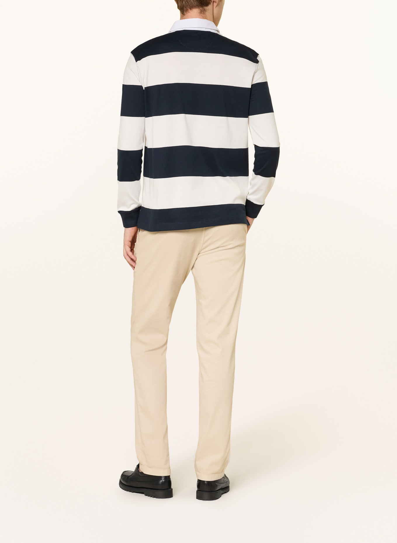 STROKESMAN'S Rugbyshirt: DUNKELBLAU / CREME