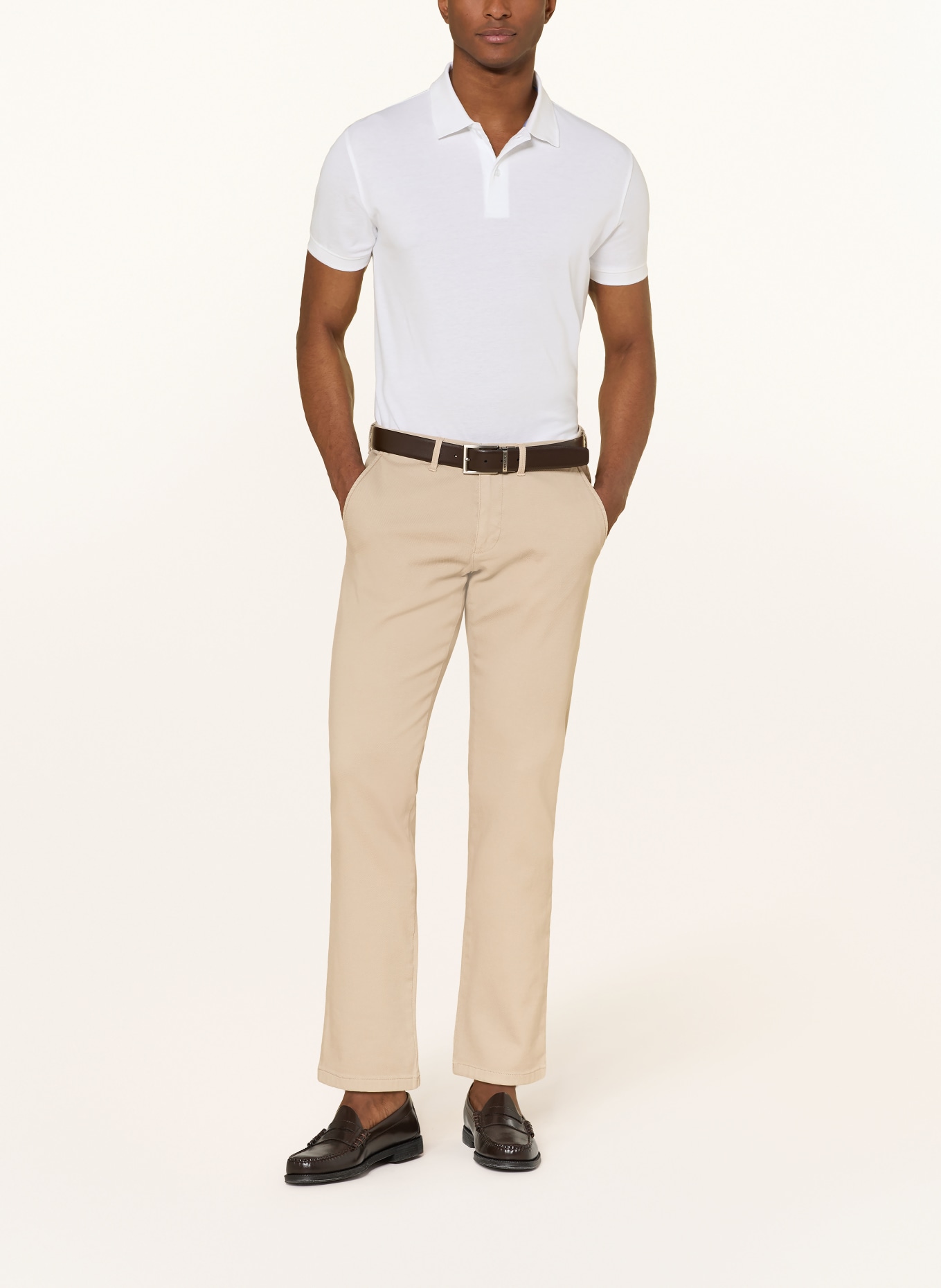 STROKESMAN'S Piqué-Poloshirt: WEISS