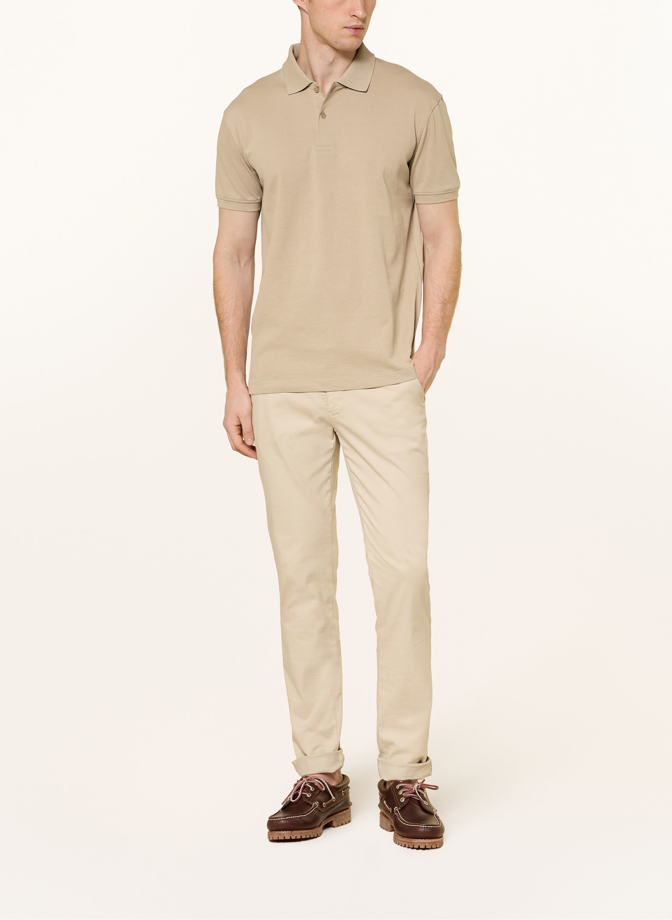 STROKESMAN'S Piqué-Poloshirt: BEIGE