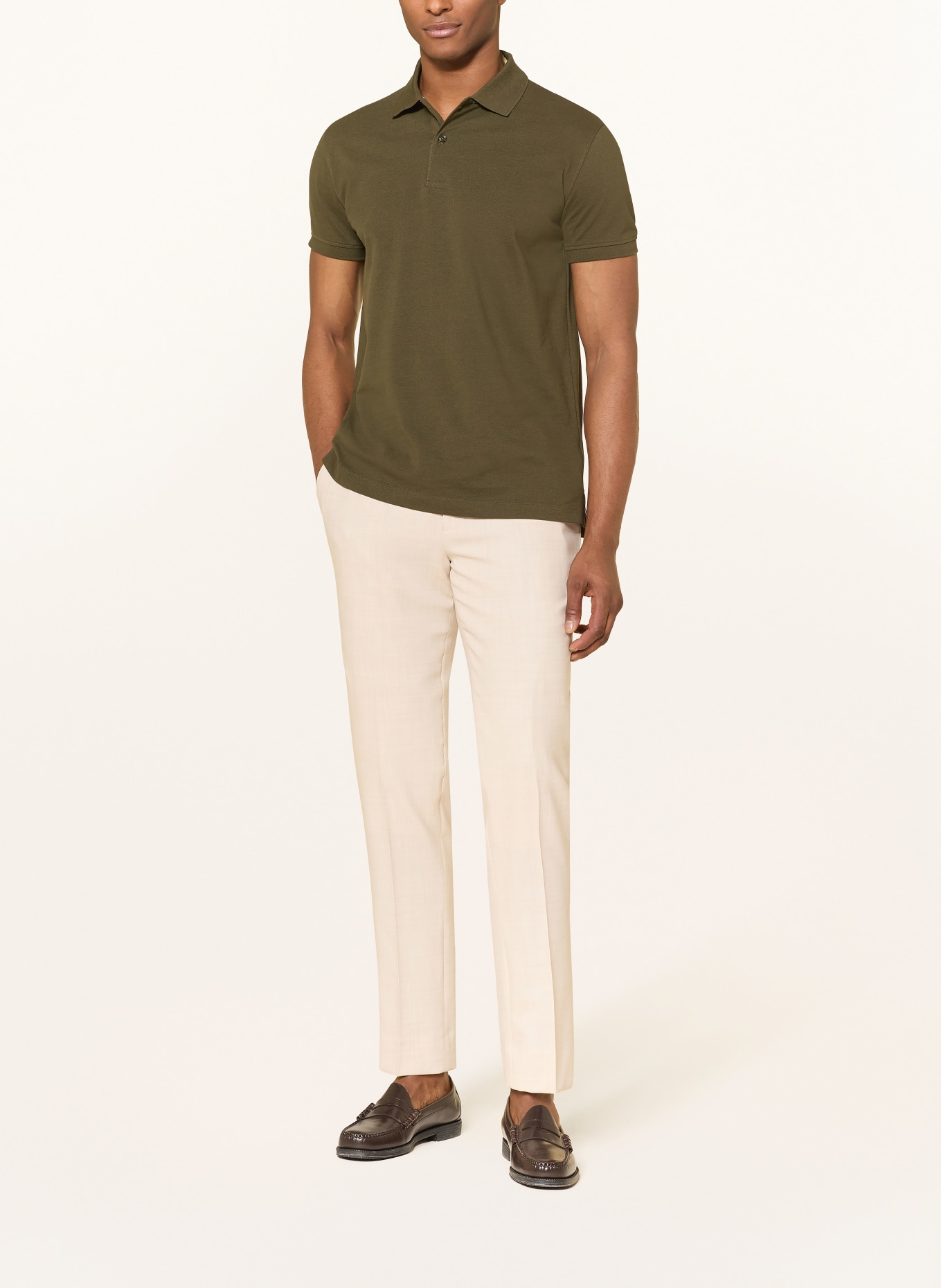 STROKESMAN'S Piqué-Poloshirt: DUNKELGRÜN