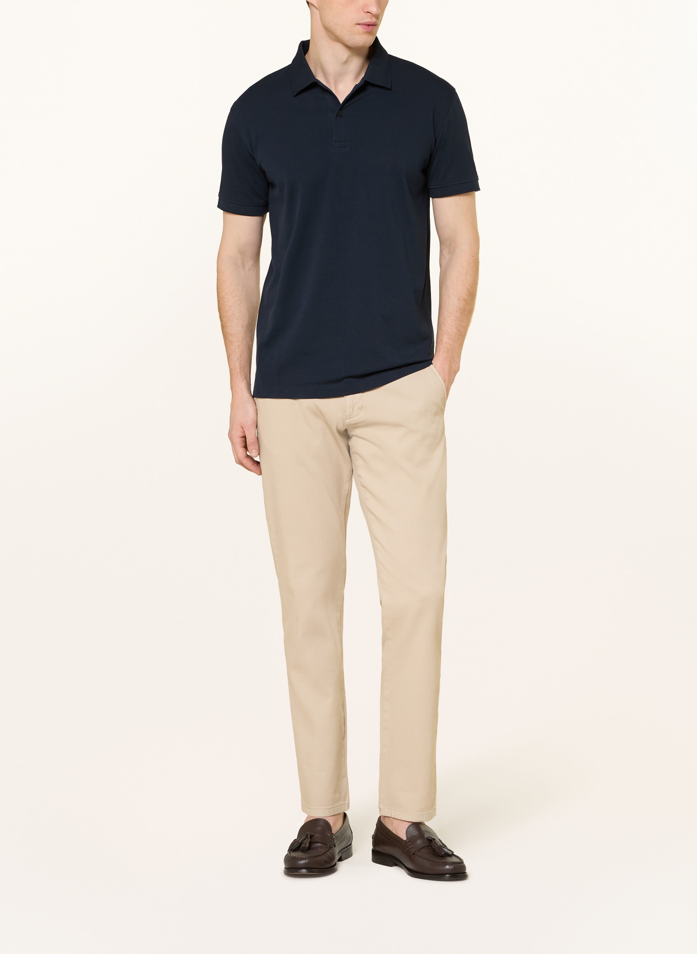 STROKESMAN'S Piqué-Poloshirt: DUNKELBLAU