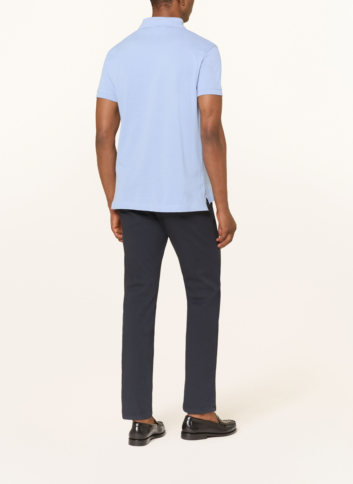 STROKESMAN'S piqué polo shirt: LIGHT BLUE