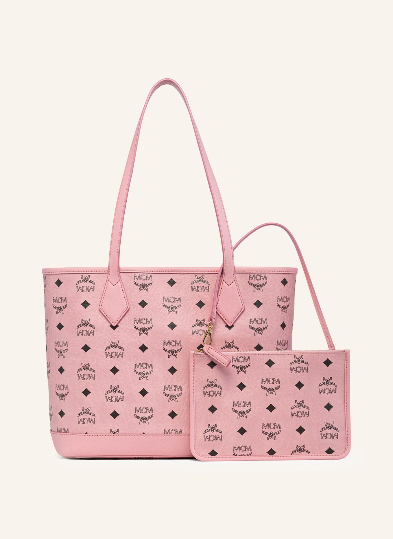 MCM LIZ SMALL Shopper: PINK / GOLD / BLACK