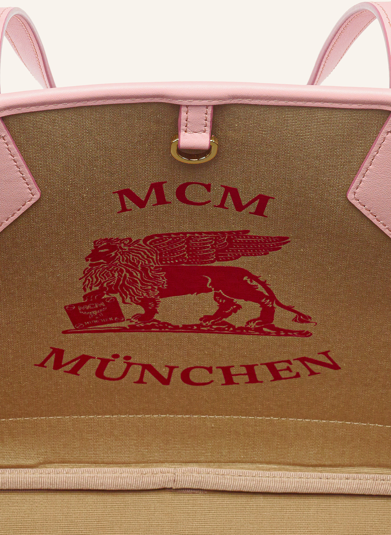 MCM LIZ SMALL Shopper: PINK / GOLD / BLACK