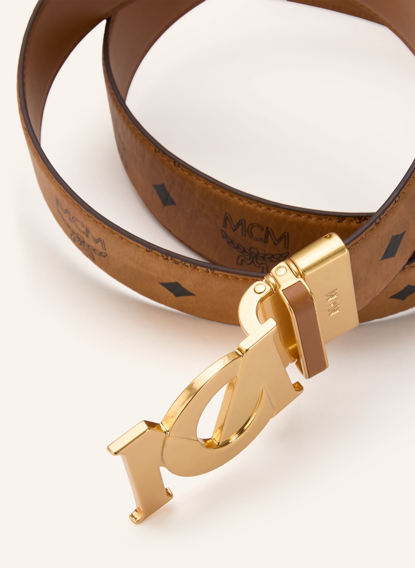 MCM M-ART reversible belt: COGNAC