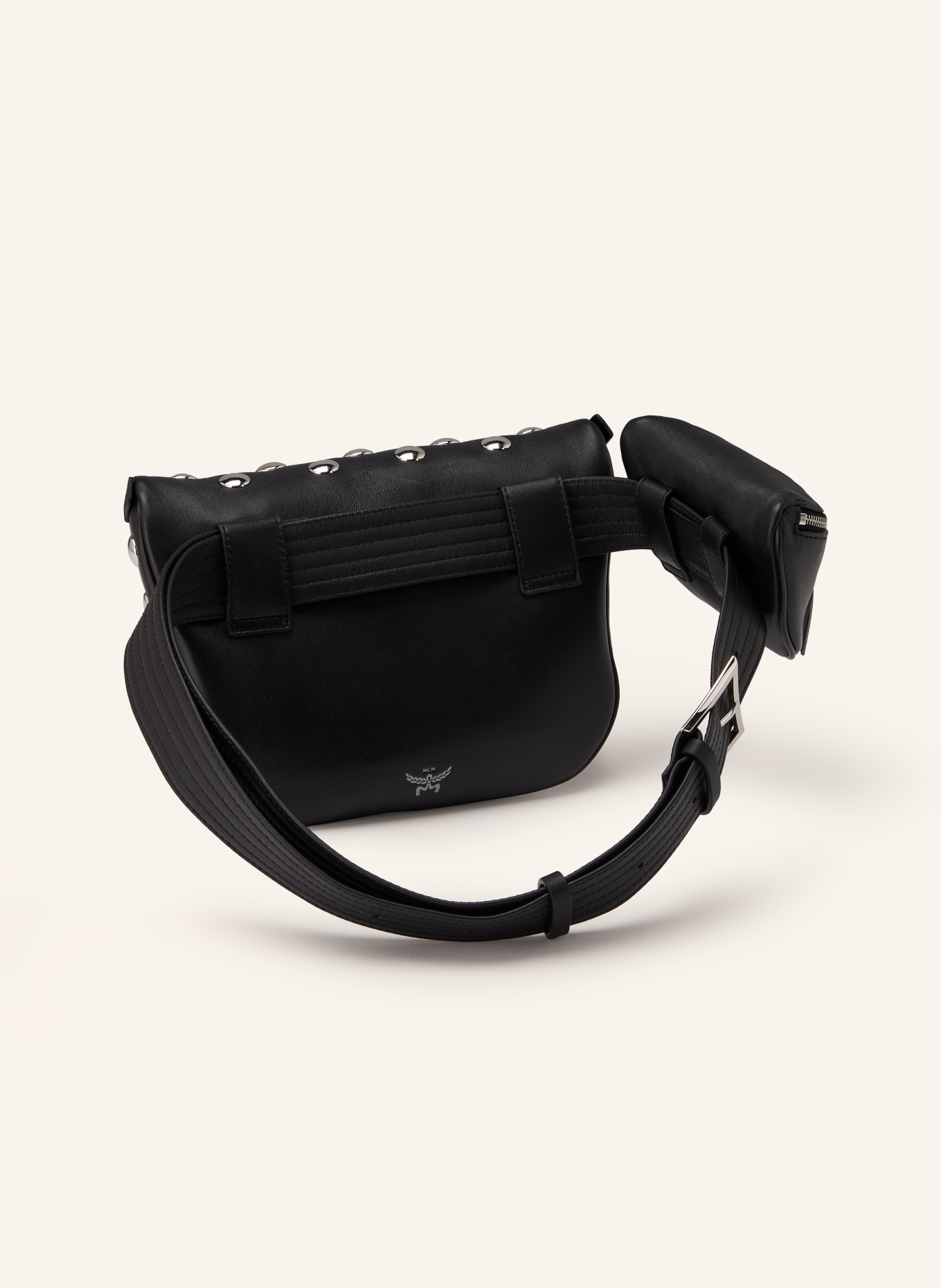 MCM Gürteltasche DIAMOND 3D mit Nieten: SCHWARZ / SILBER