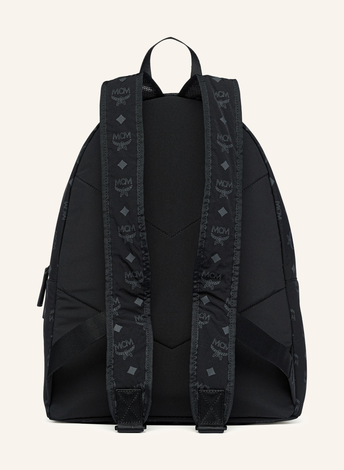 MCM Stark Medium Backpack: BLACK / DARK GRAY