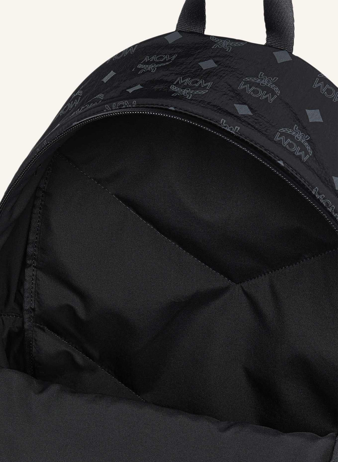 MCM Stark Medium Backpack: BLACK / DARK GRAY