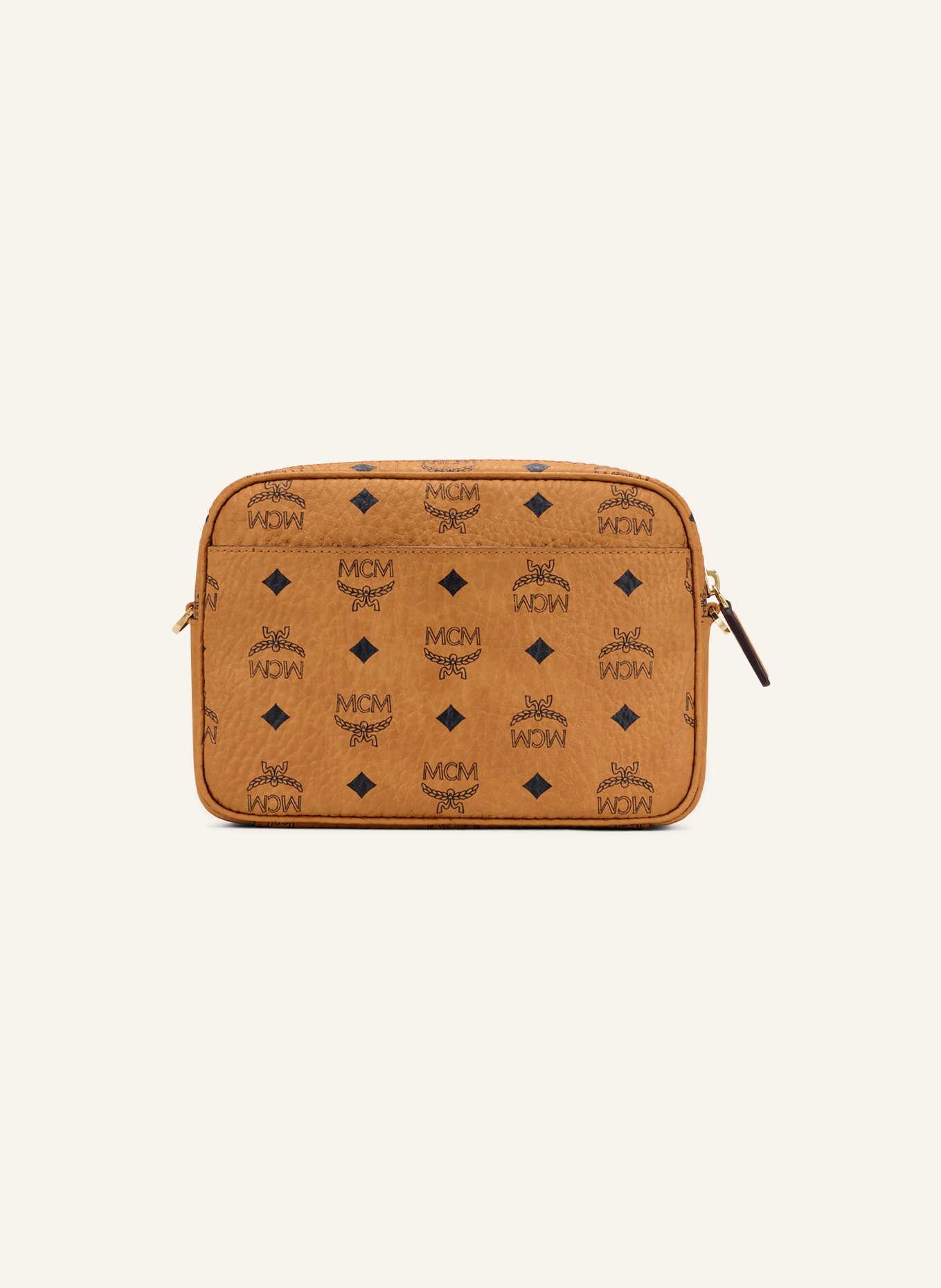 MCM Umhängetasche AREN: COGNAC / GOLD / SCHWARZ