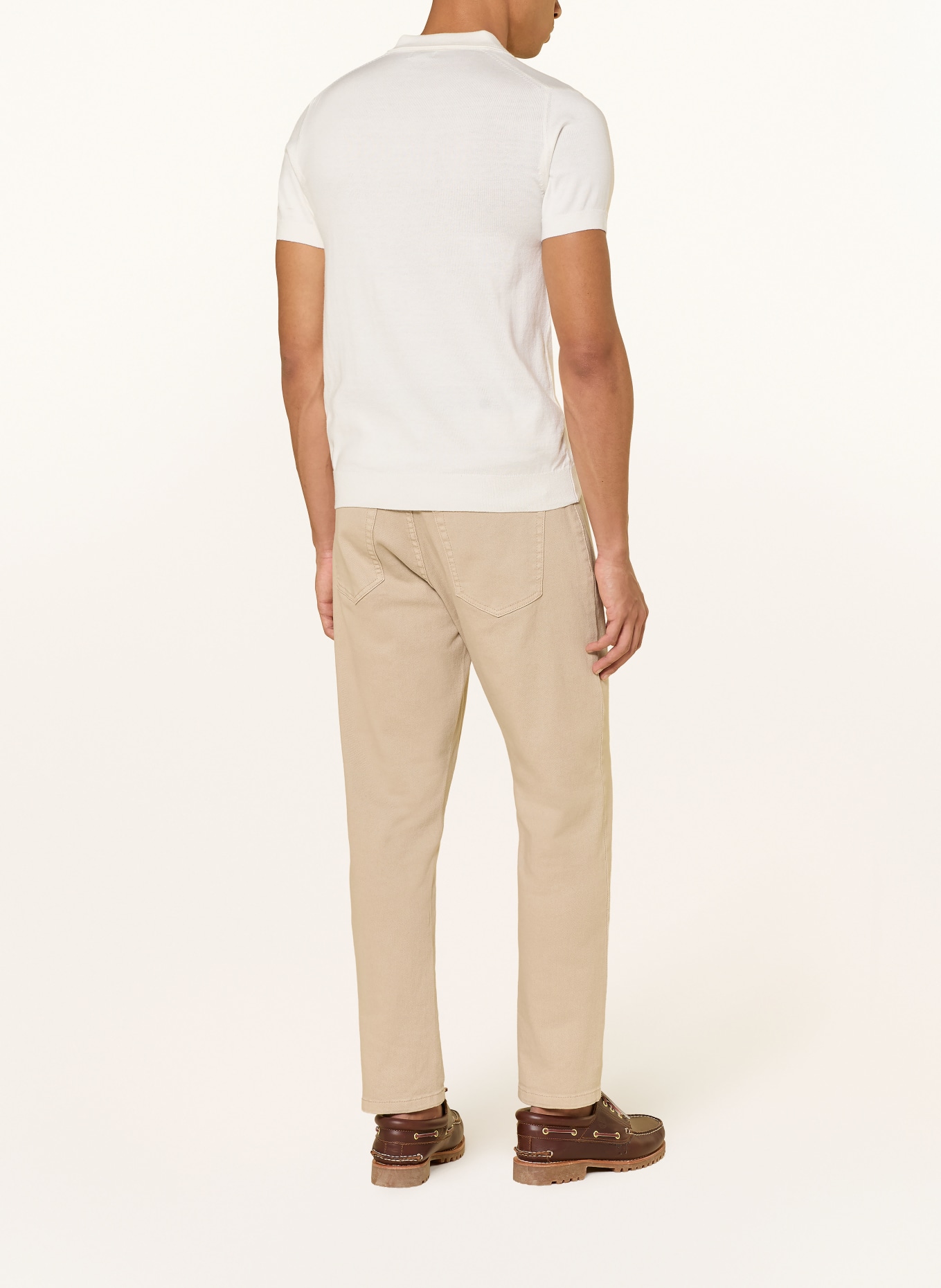 PAUL Strick-Poloshirt: CREME