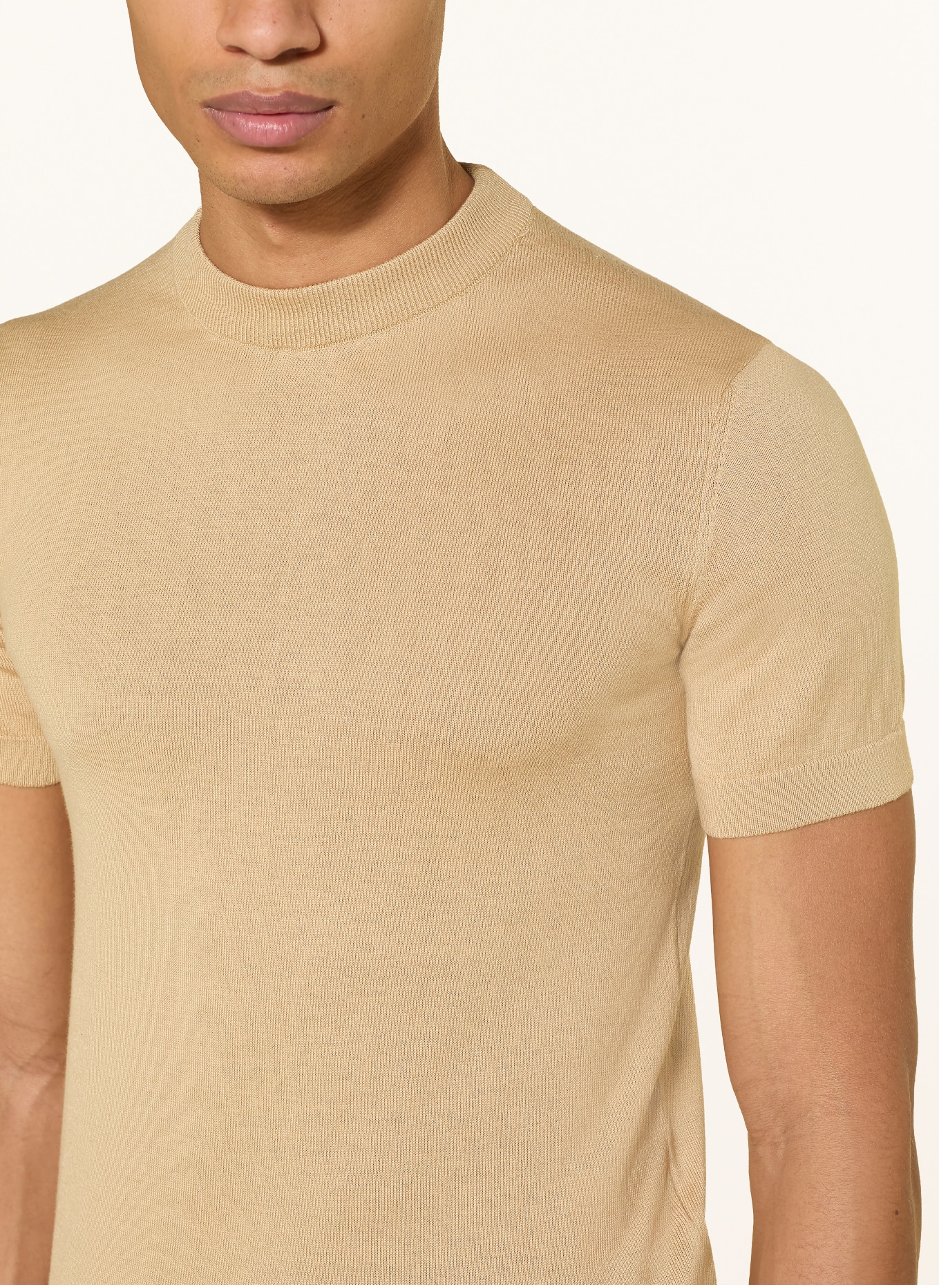 PAUL Stickshirt: BEIGE