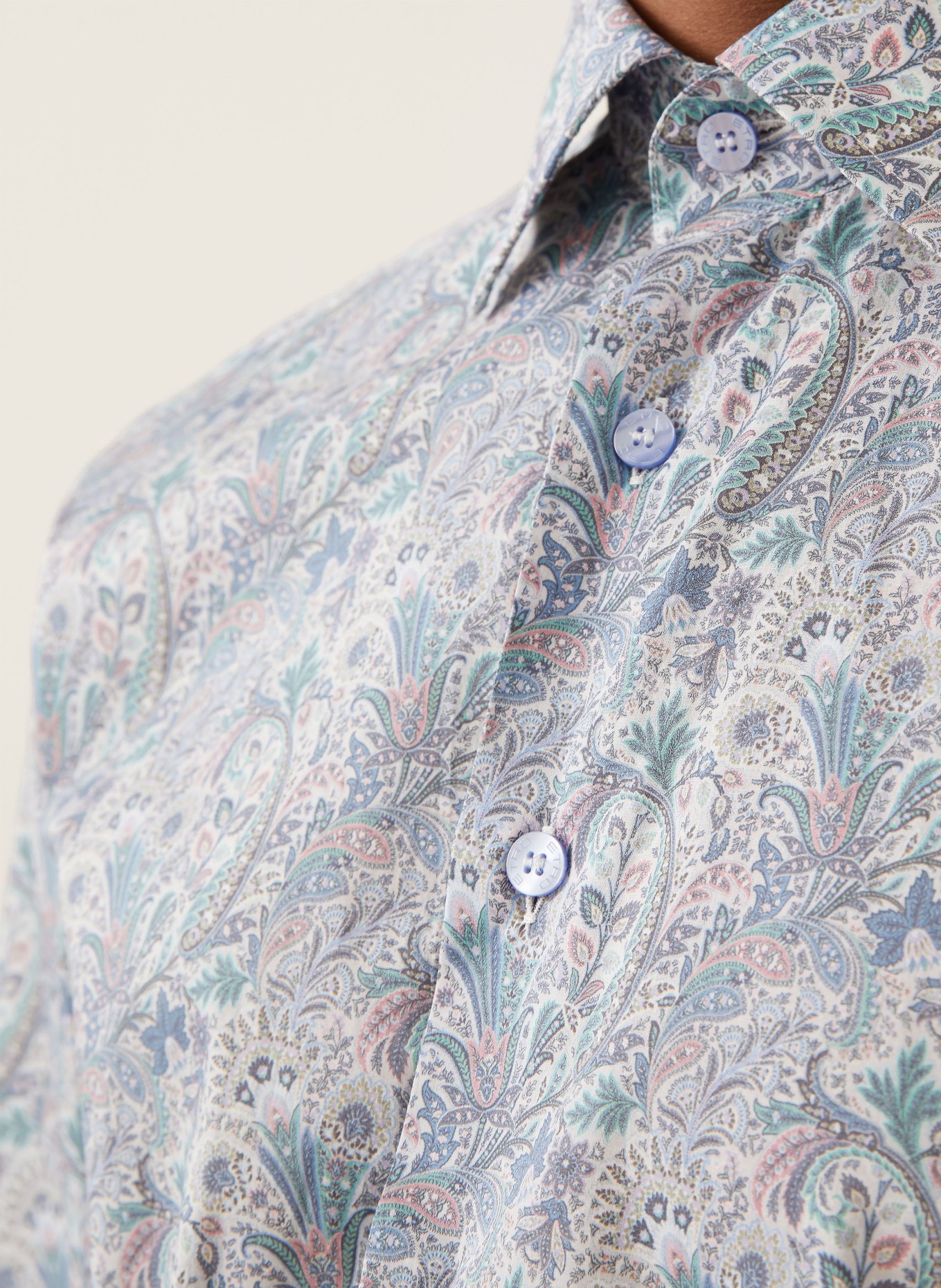 ETRO Hemd Slim Fit: HELLBLAU / HELLROT / GRÜN