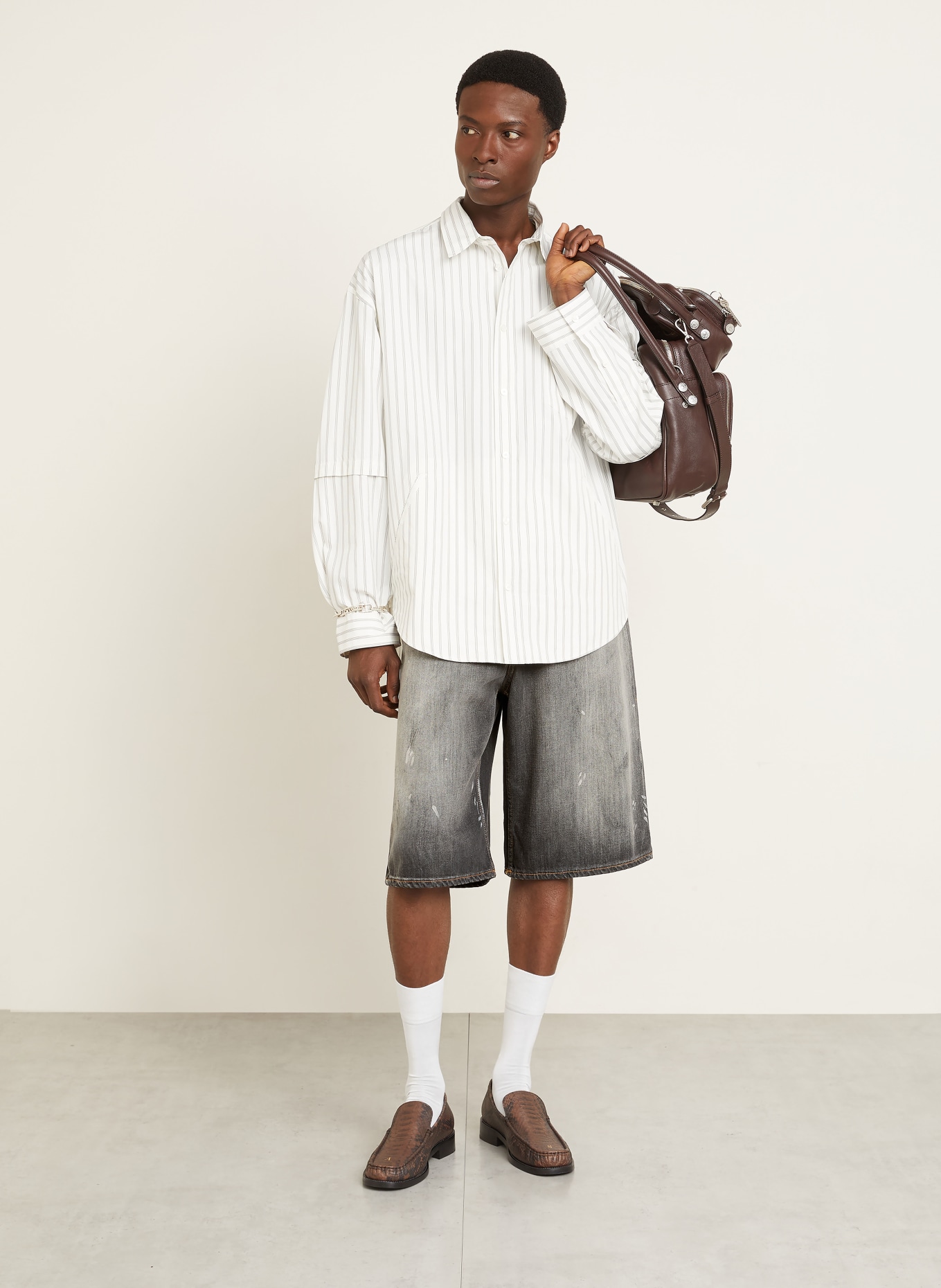 Acne Studios Jeansshorts Loose Fit: 900 BLACK