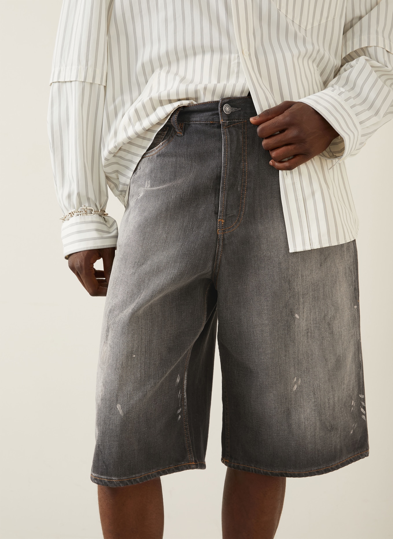 Acne Studios Jeansshorts Loose Fit: 900 BLACK