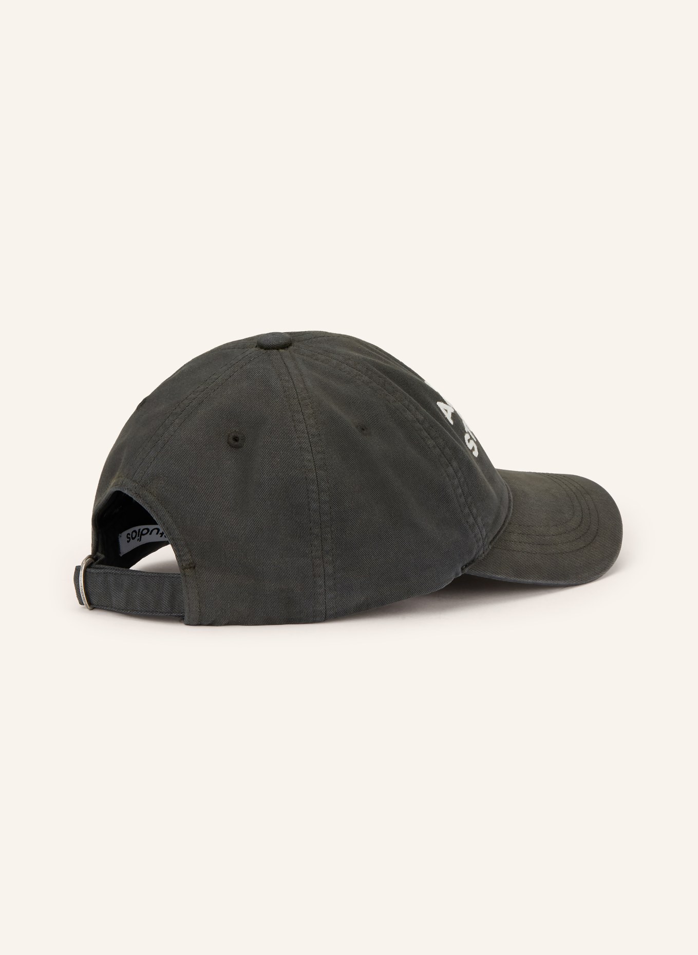 Acne Studios Cap: DUNKELGRAU / WEISS