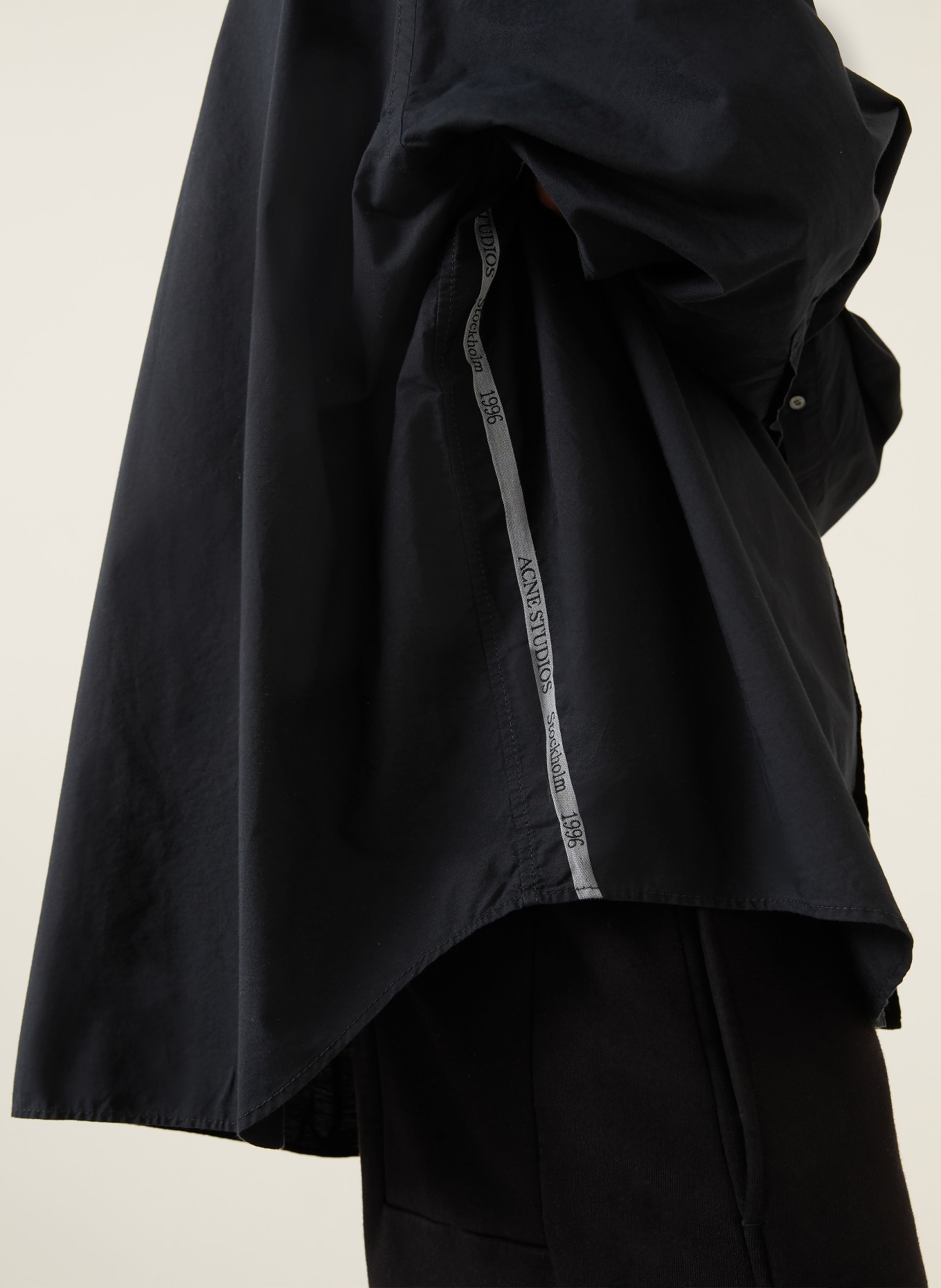 Acne Studios Hemd Loose Fit: SCHWARZ