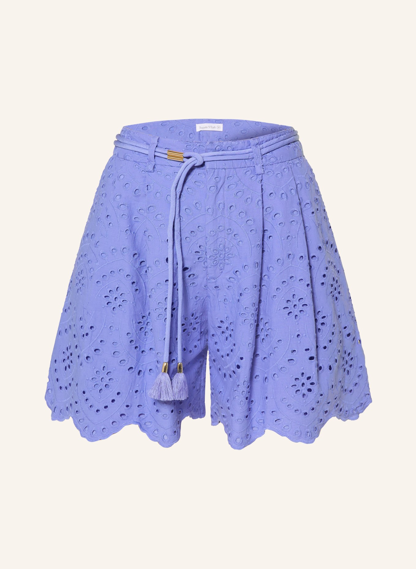 Poupette St Barth Shorts CHANTAL aus Lochspitze: BLAU